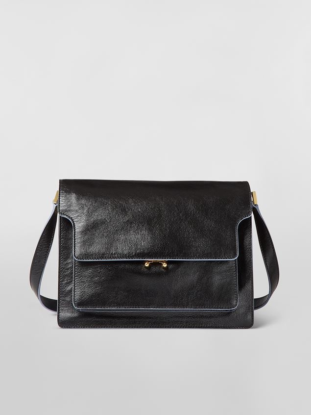 TRUNK SOFT BAG IN BLACK TUMBLED CALF - 1