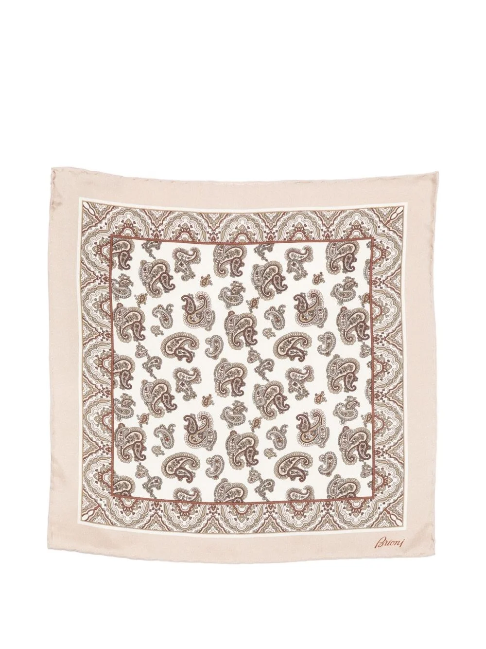 Printed silk pocket square - 1