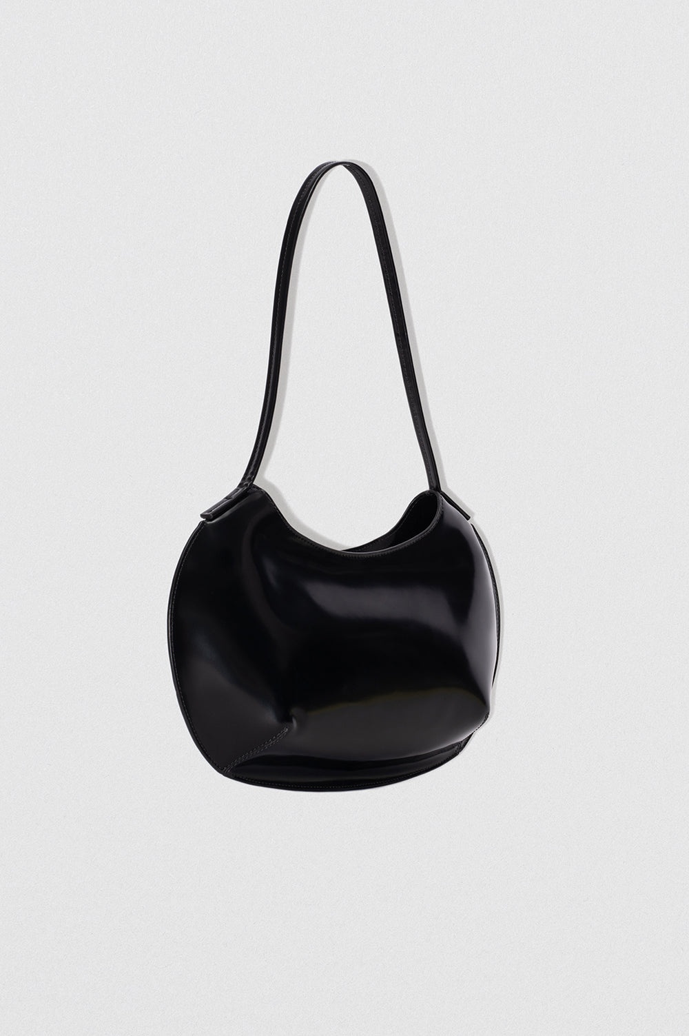 Horner Black Semi Patent Leather Shoulder Bag - 2