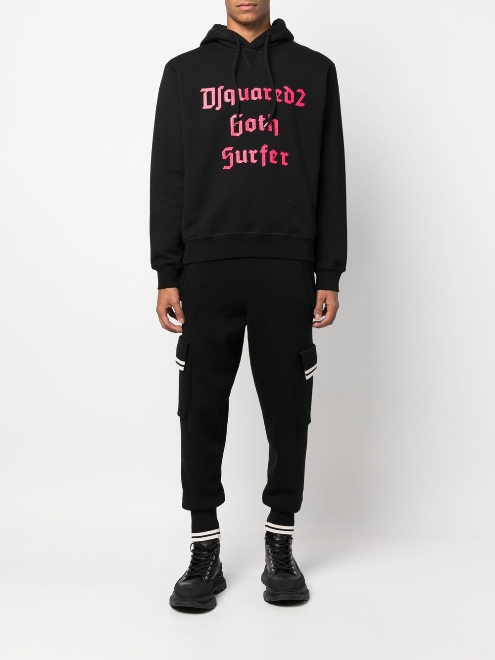 slogan-print hoodie - 2