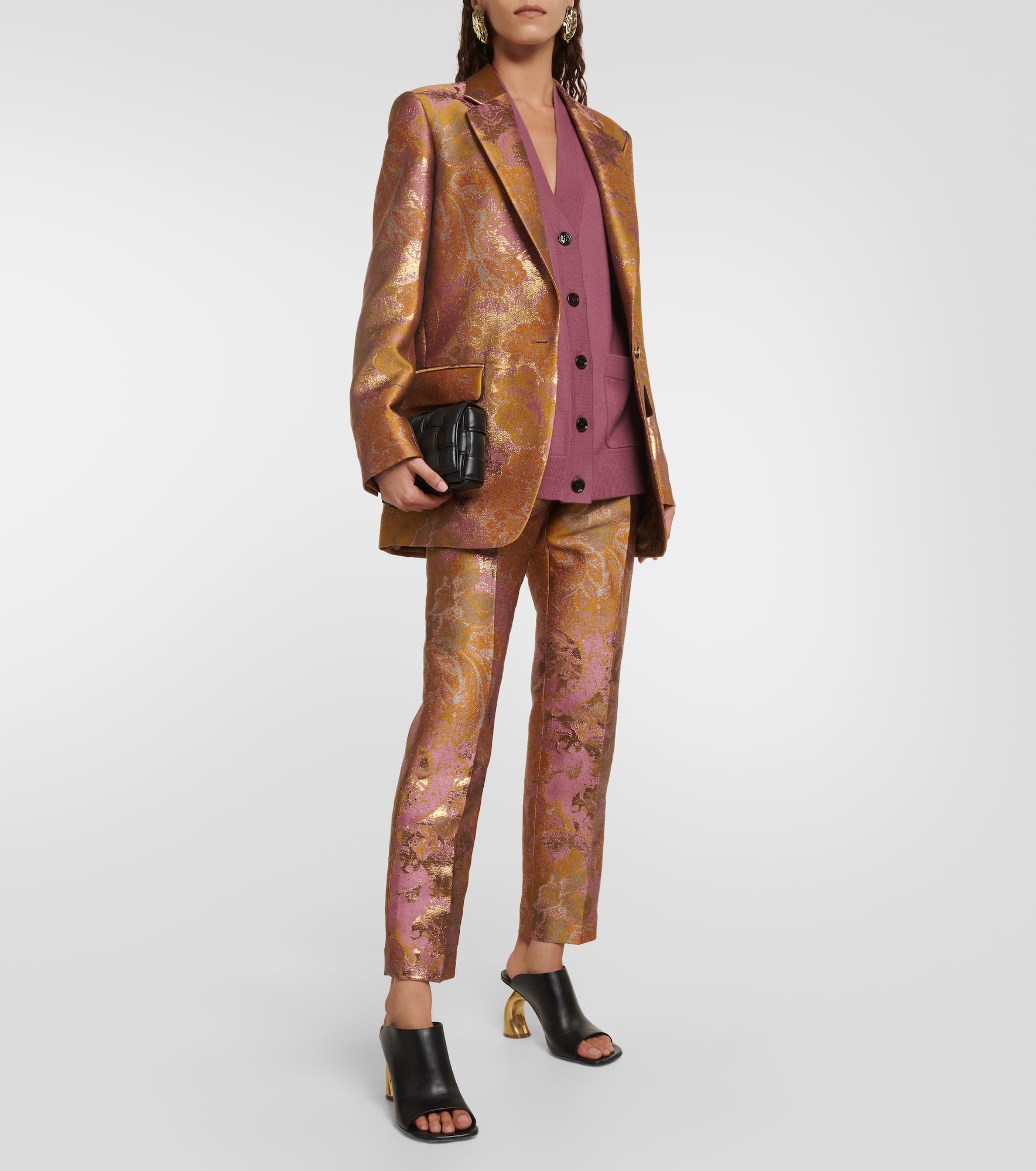 Printed metallic blazer - 2