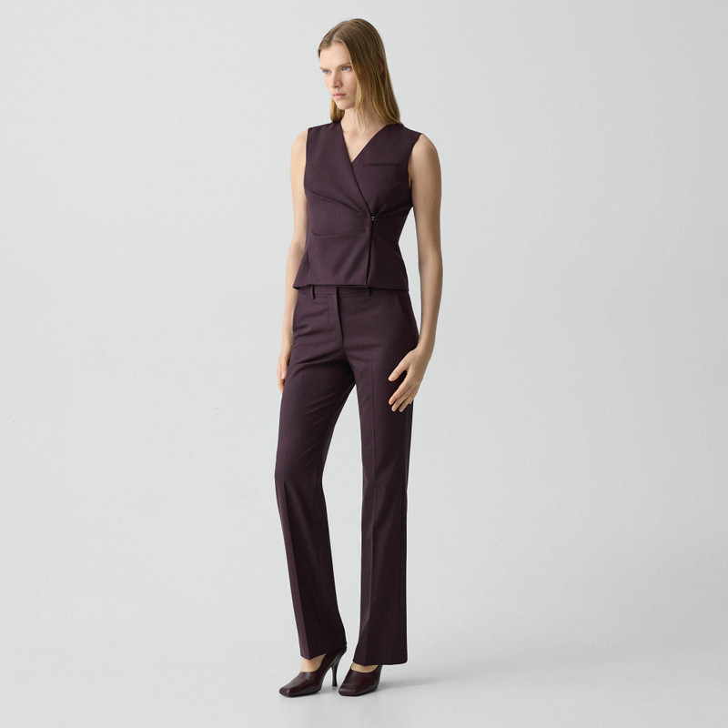 Theory Wrap Vest in Good Wool outlook