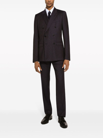 Dolce & Gabbana striped double-breasted two-piece suit outlook