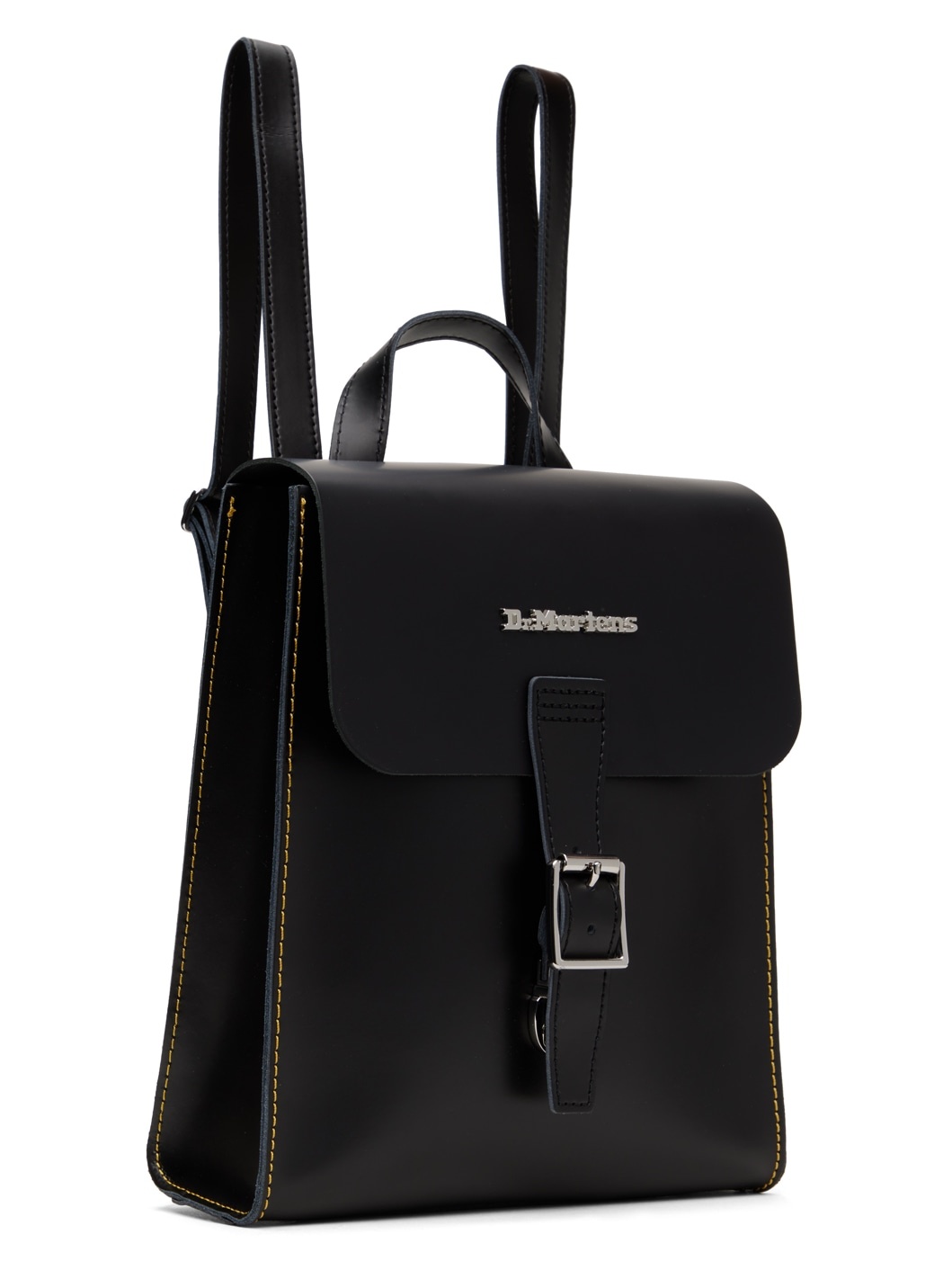 Black Mini Leather Backpack - 2