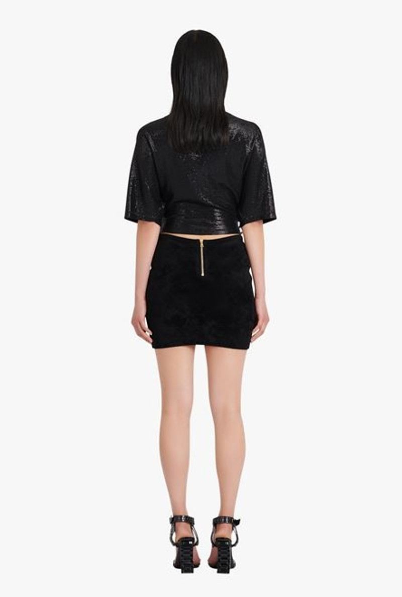 Short black knit skirt 3