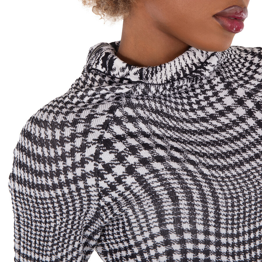 Burberry Houndstooth Pattern Midi Dress - 5