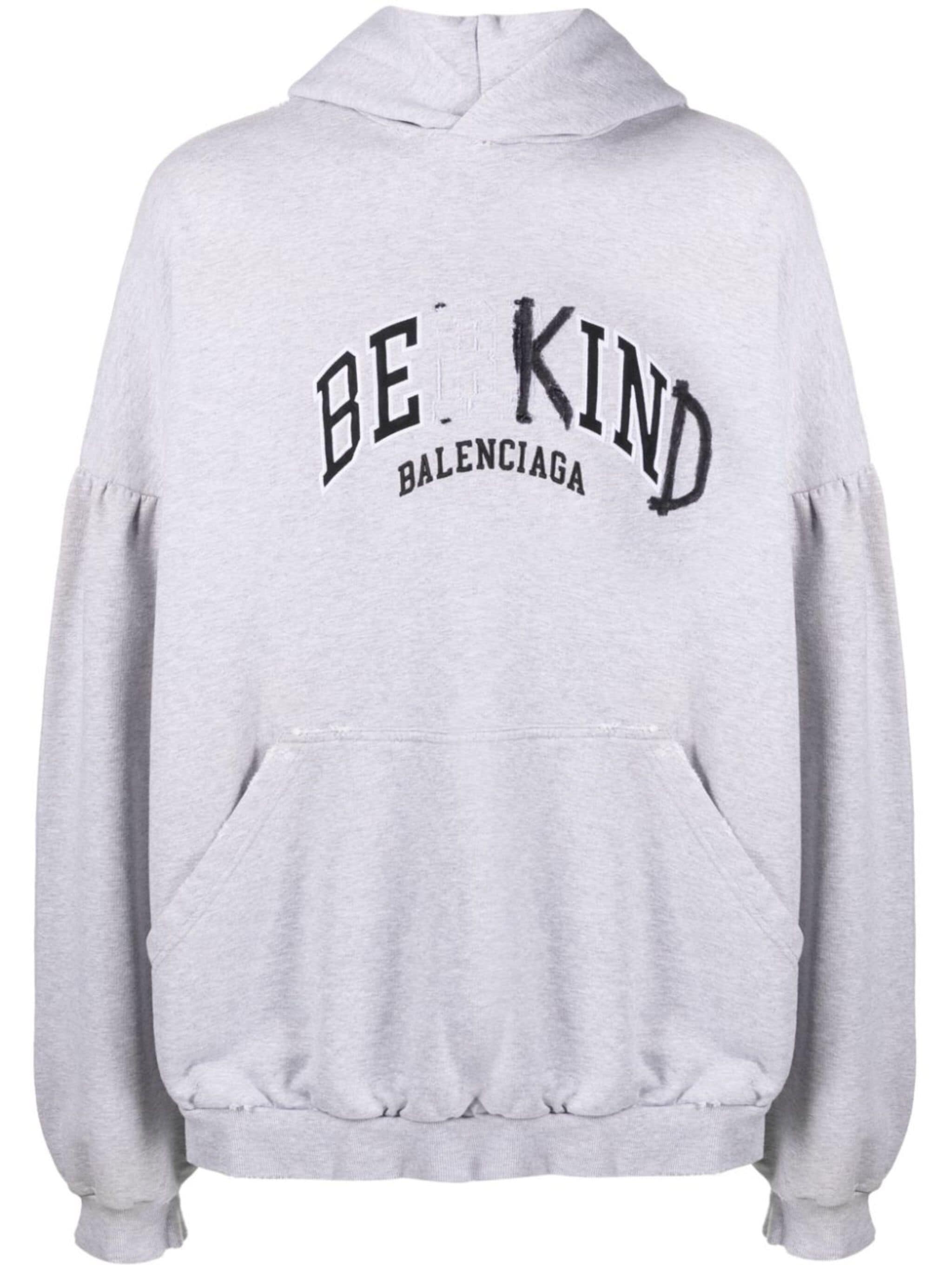 BALENCIAGA バレンシアガ 23AW BE KIND ROUND HOODIE ダメージ