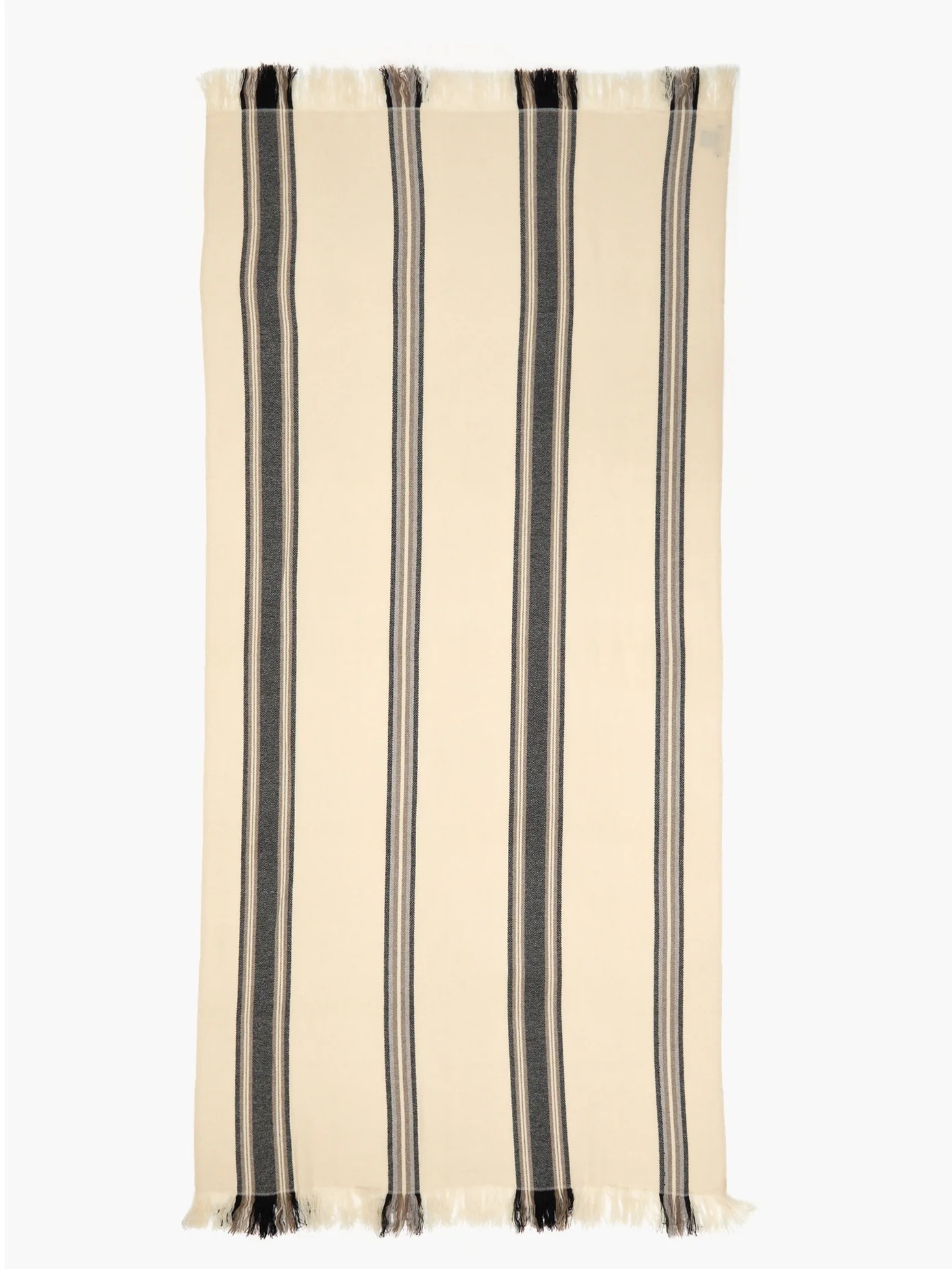 Carver jacquard-striped cashmere scarf - 3