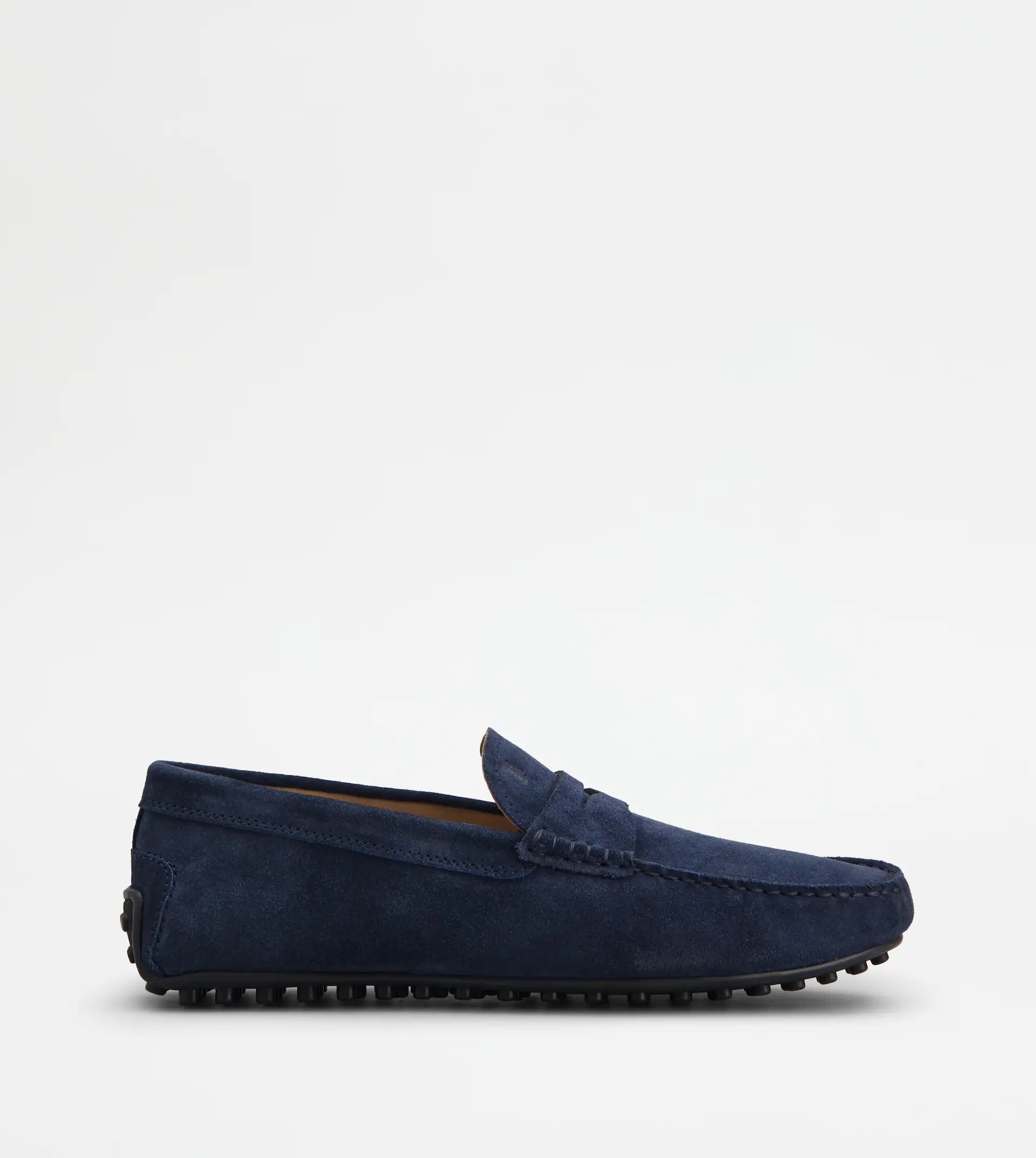 Gommino Leather And Velvet Loafers in Blue - Tods