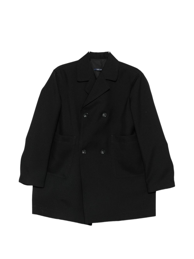 double-breasted notch-lapel coat 1