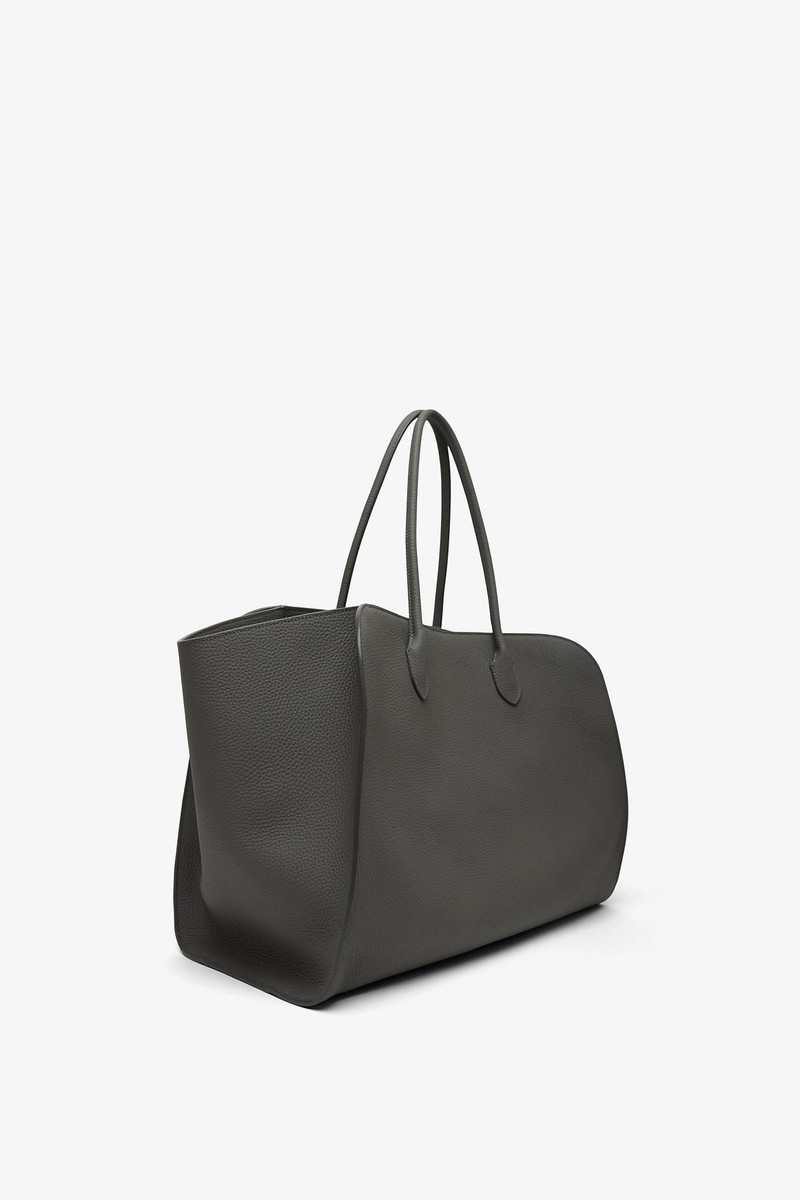Marlo grey leather tote bag 3