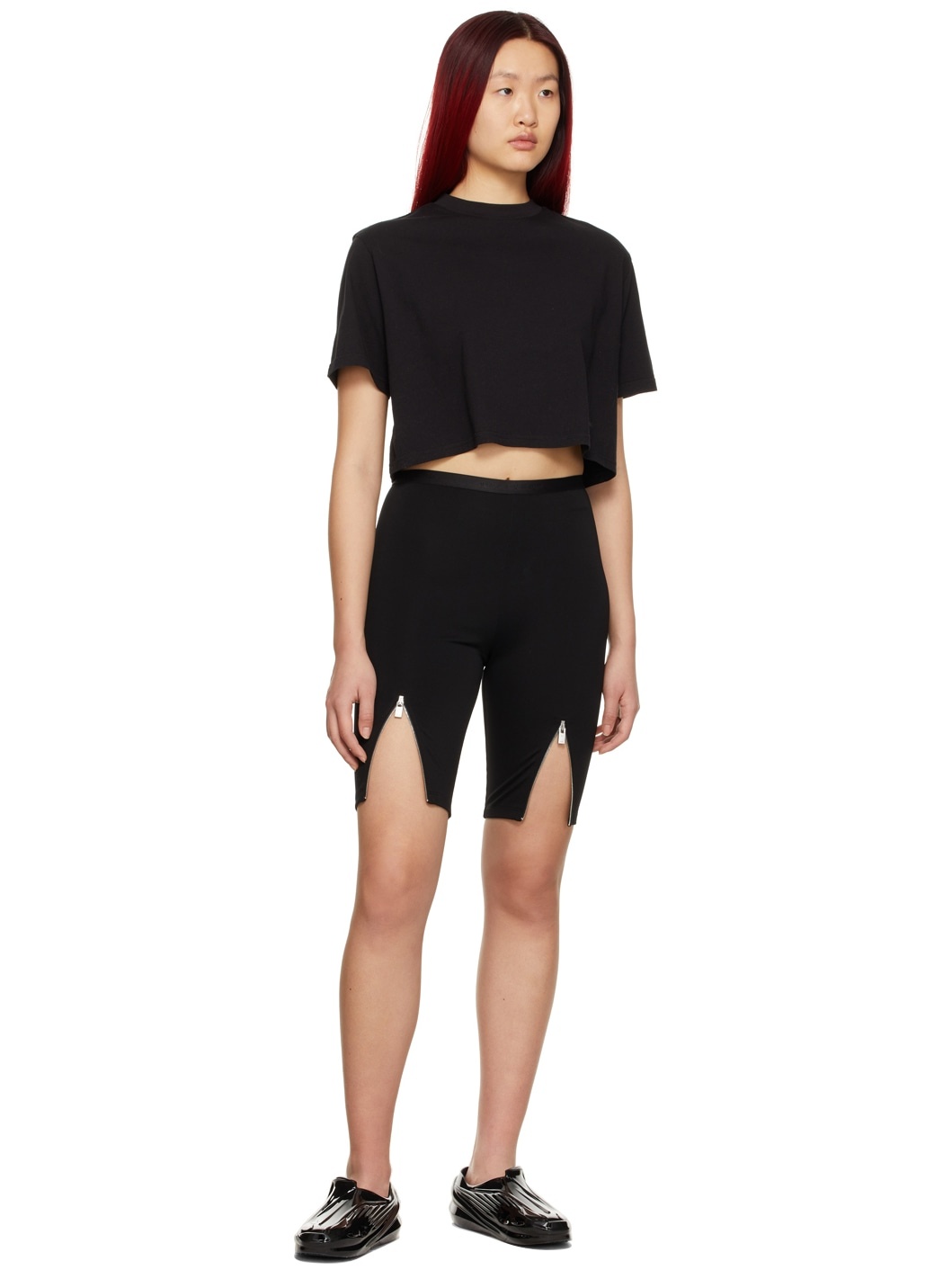 Black CR Biker Shorts - 4