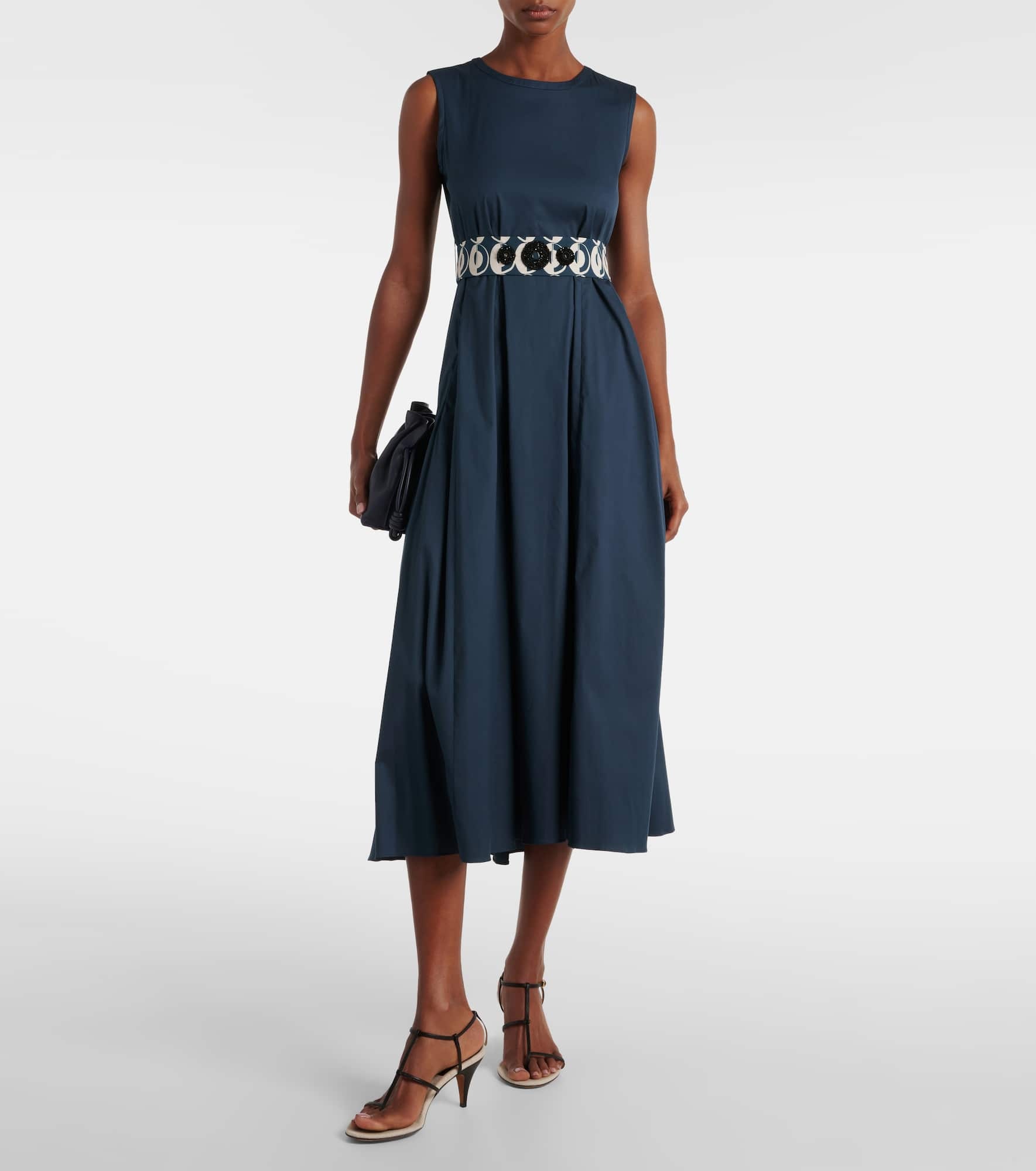Preston cotton-blend poplin midi dress - 2