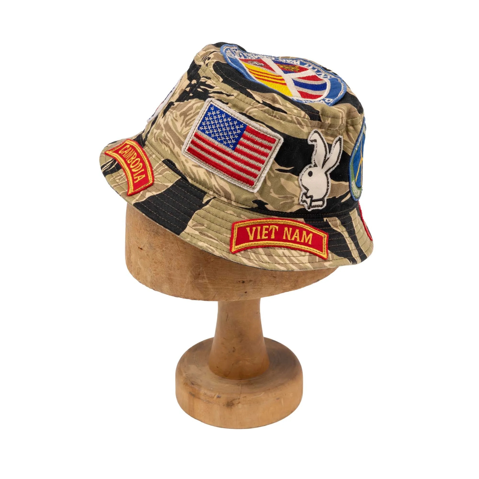 Buzz Rickson's Gold Tiger Stripe Hat Custom Black - 1