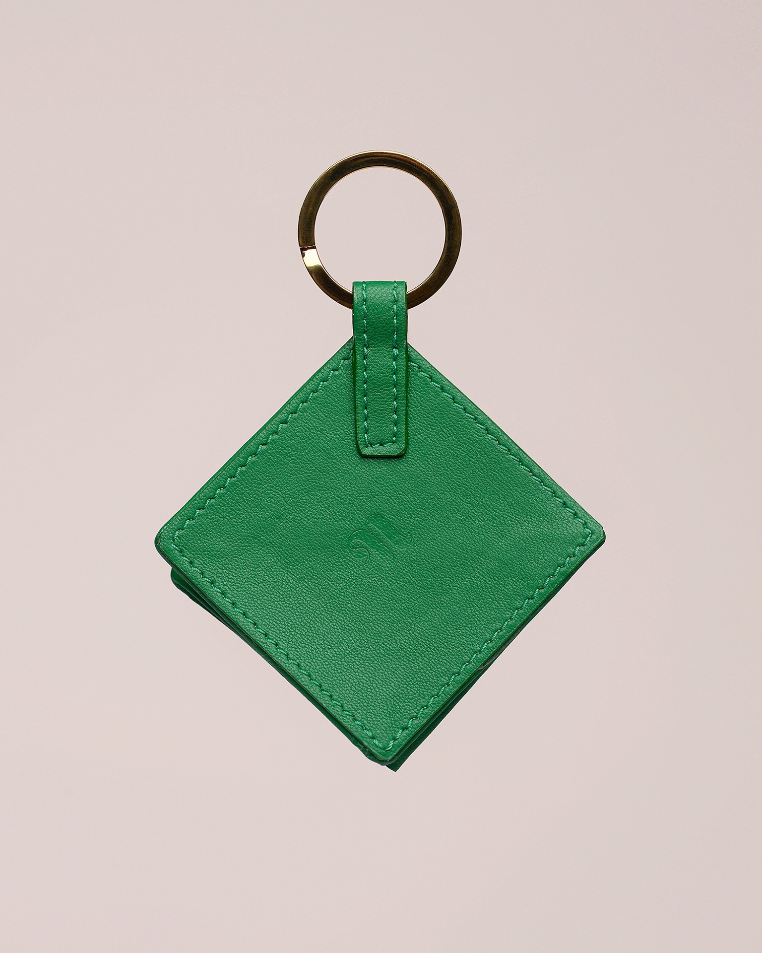 QUINN - Vegan nappa origami keychain - Green - 1