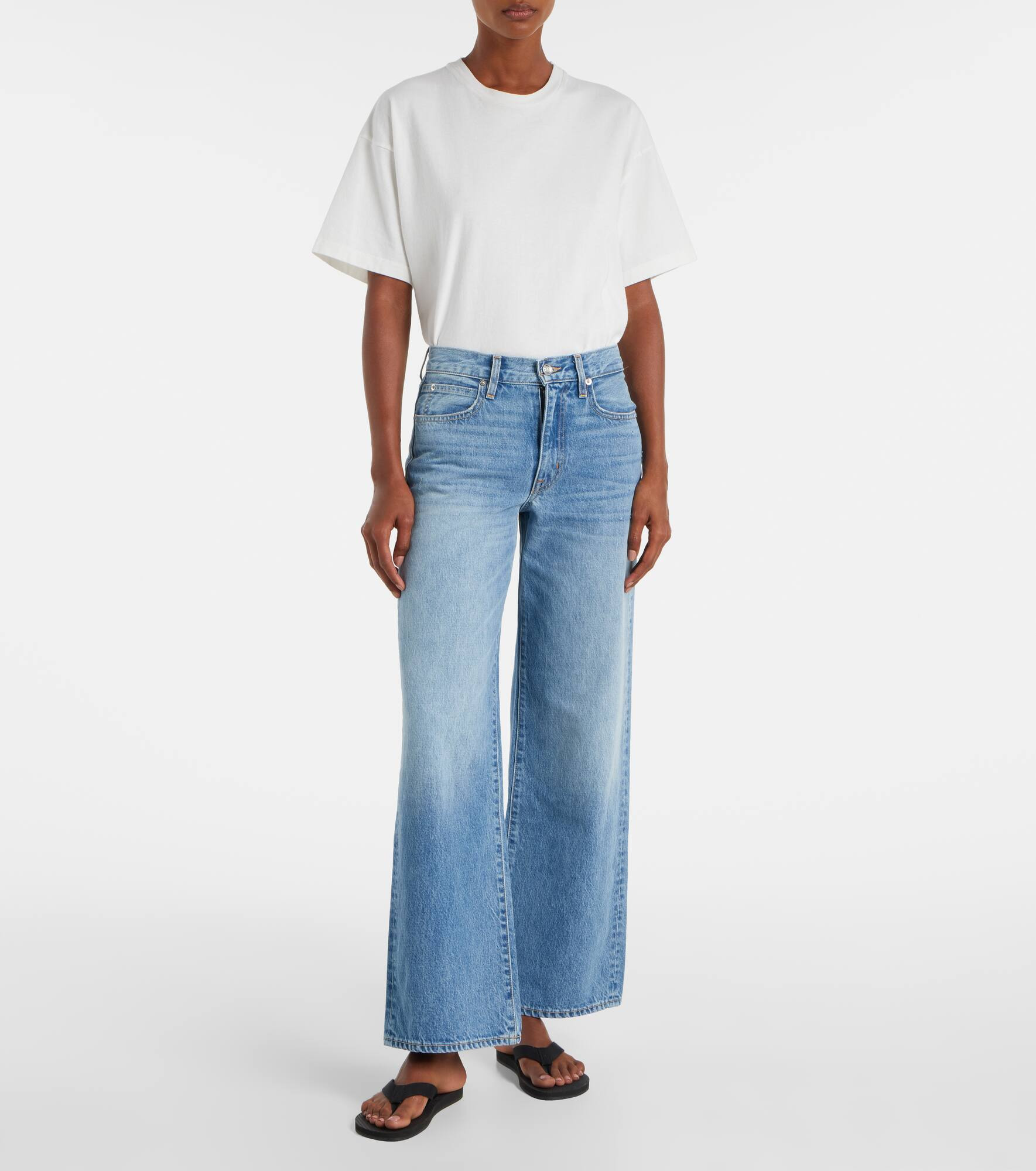 Selena mid-rise wide-leg jeans - 7