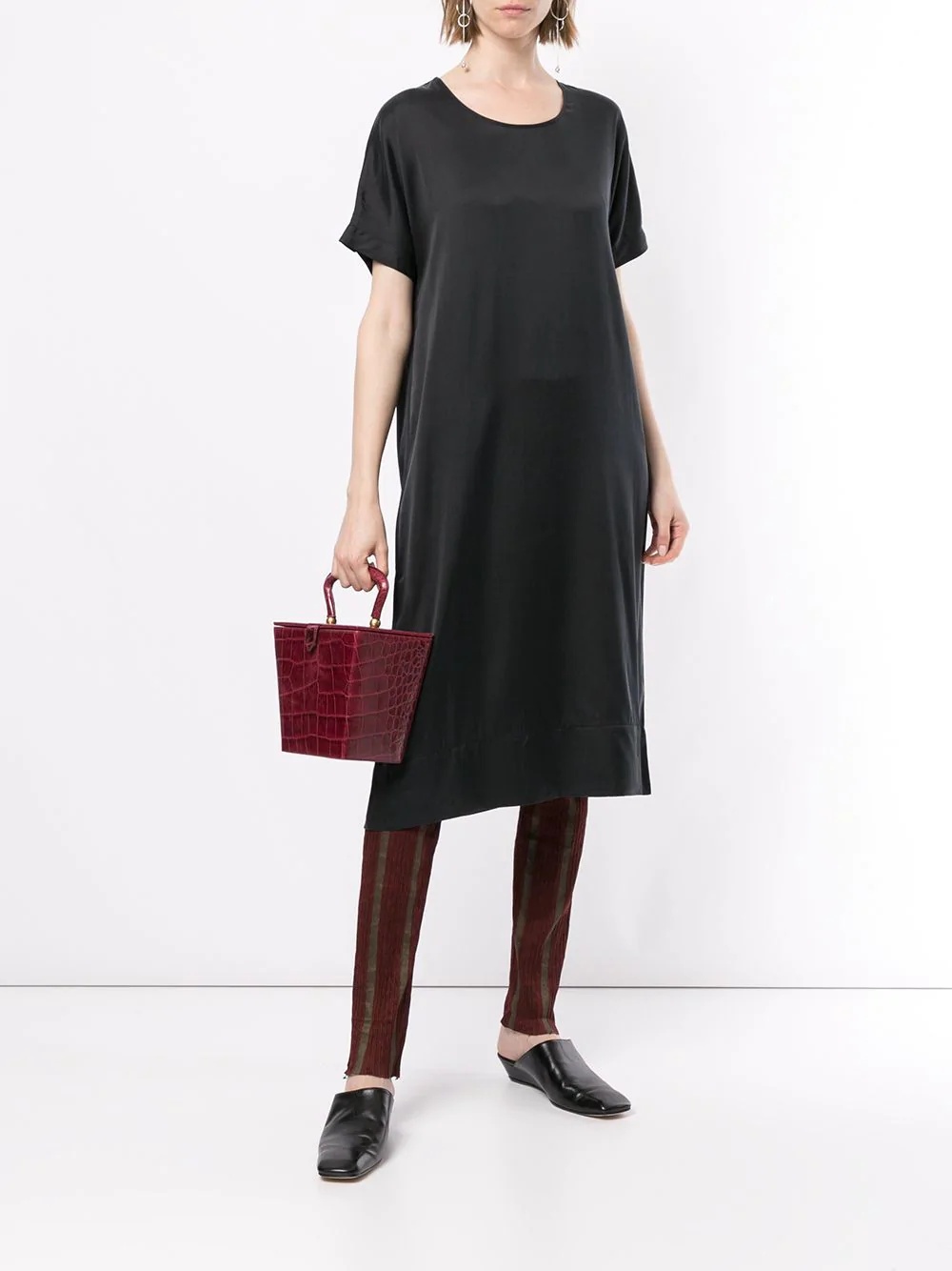 short-sleeve midi dress - 2