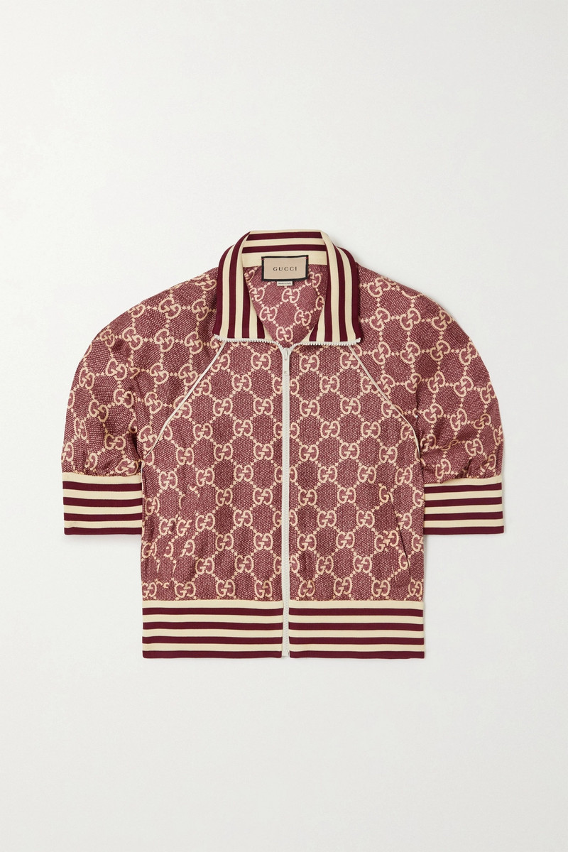 Printed silk-twill jacket - 1