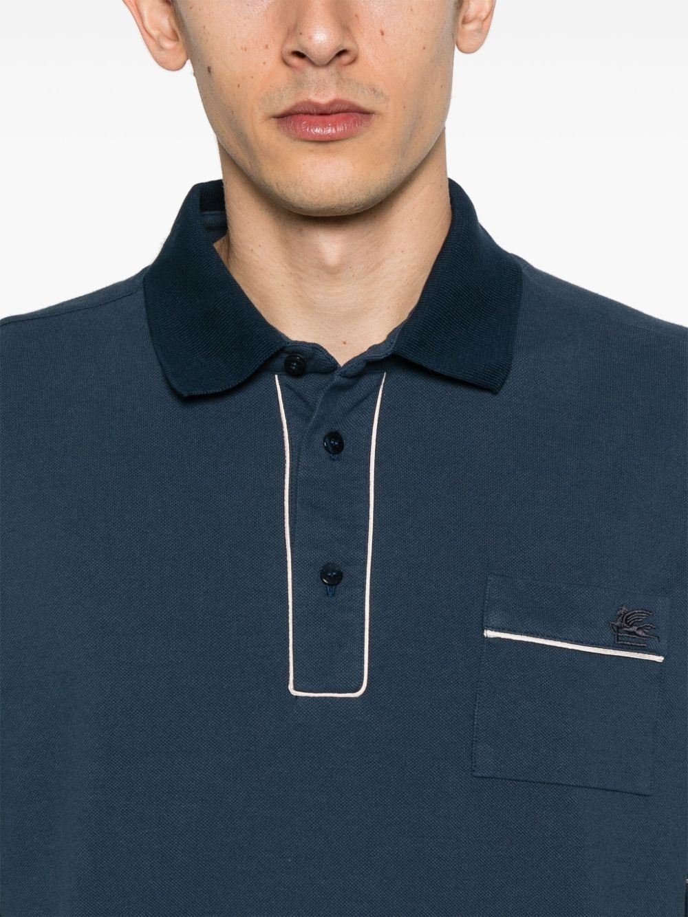 Pegaso-motif polo shirt - 4