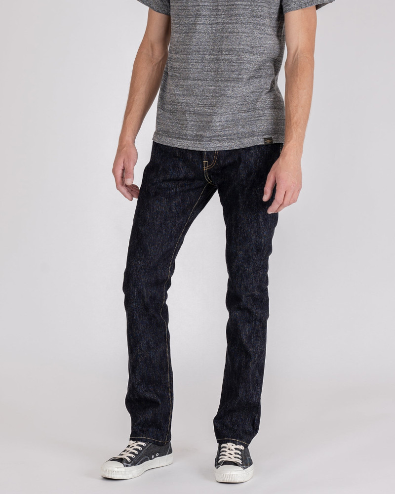 Iron Heart IH-555S-SLB 16OZ SLUBBY SELVEDGE DENIM SLIM CUT JEANS - INDIGO outlook