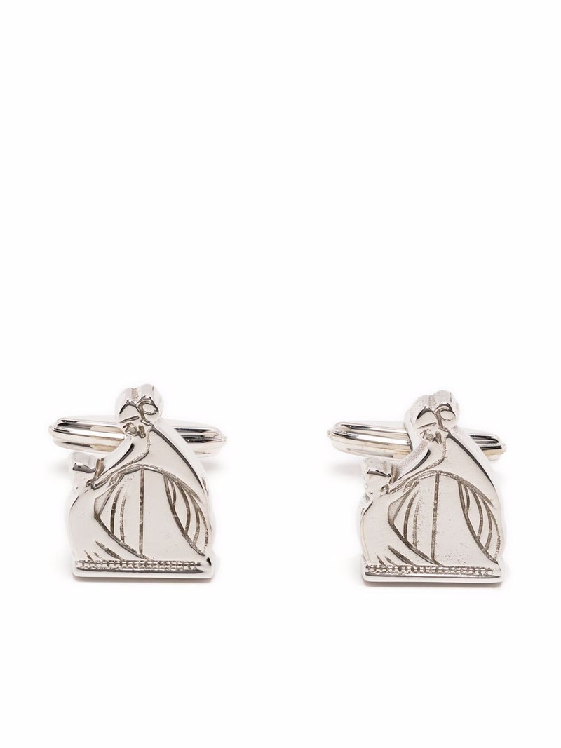 engraved sculpted cufflinks 1