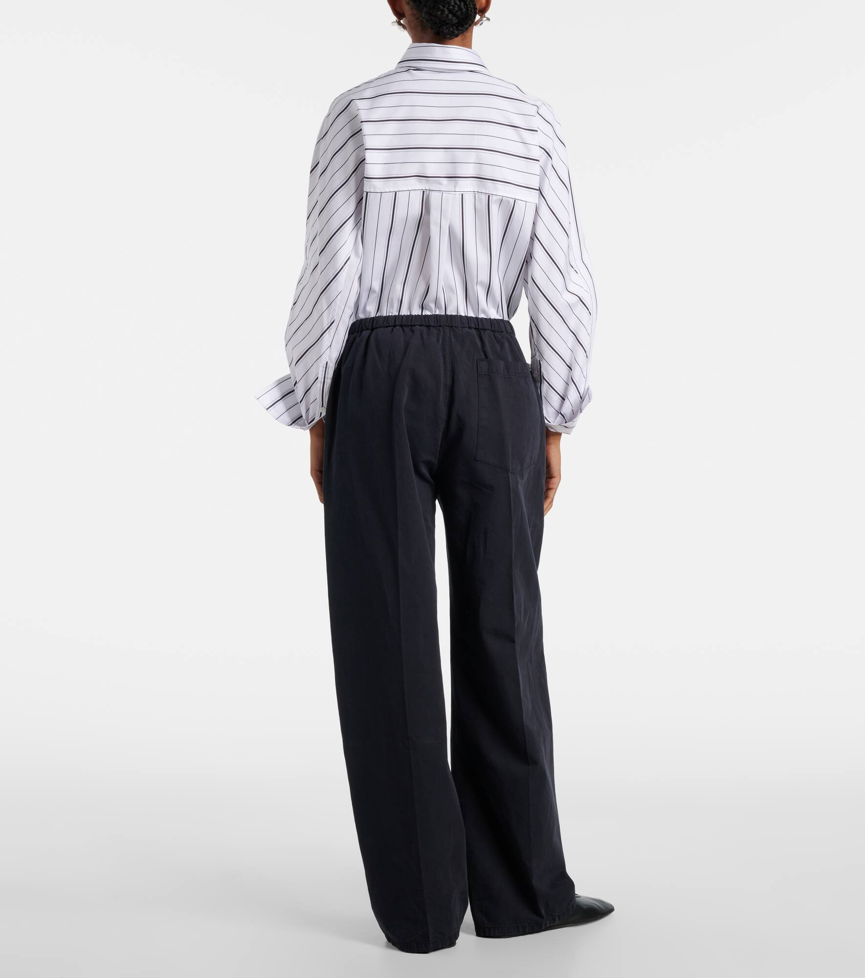 Aurora cotton and linen wide-leg pants - 3