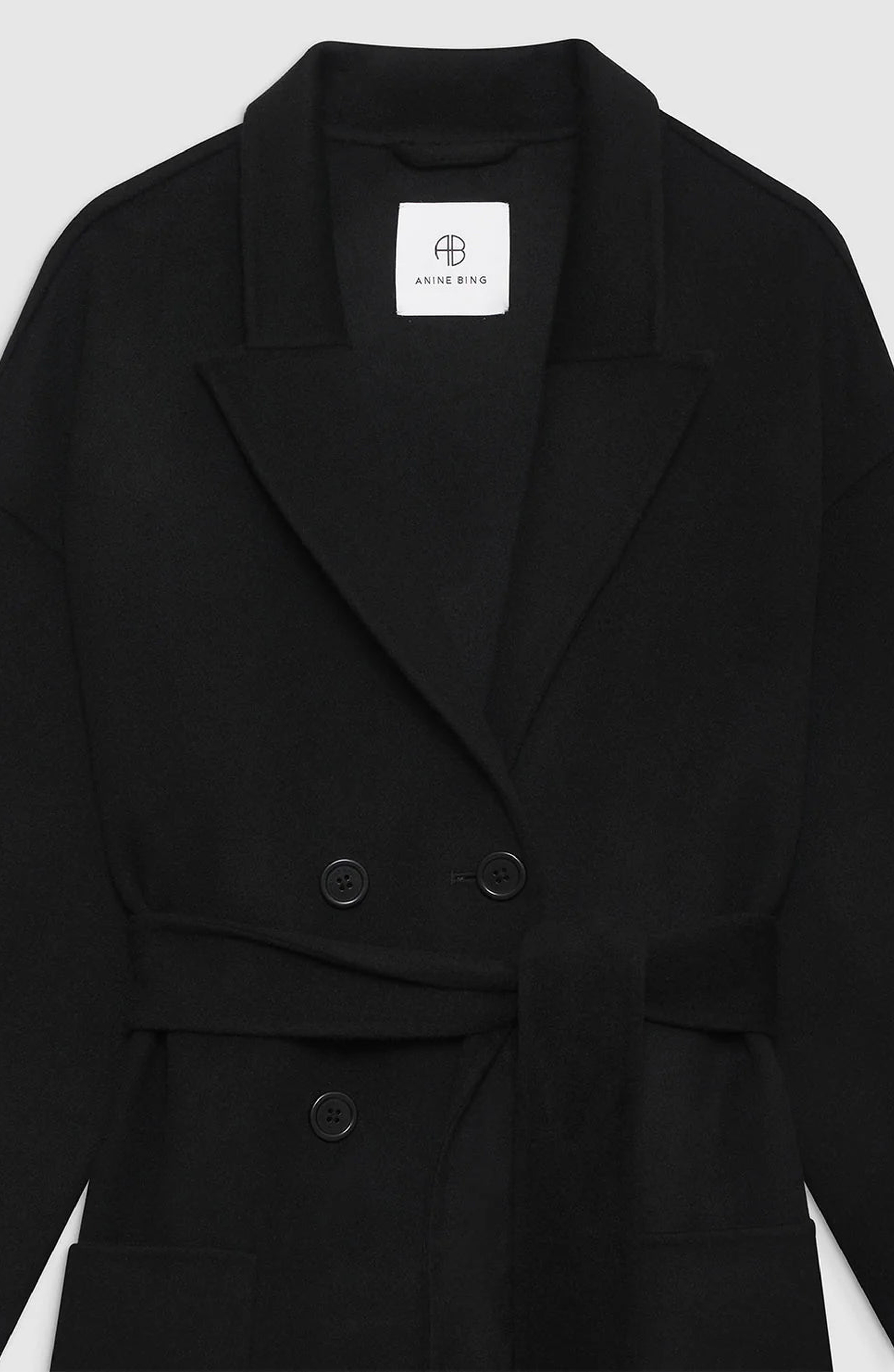 ANINE BING Dylan Cashmere Blend Coat in Black at Nordstrom - 3