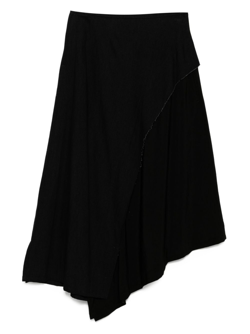 denim panel flare skirt - 1