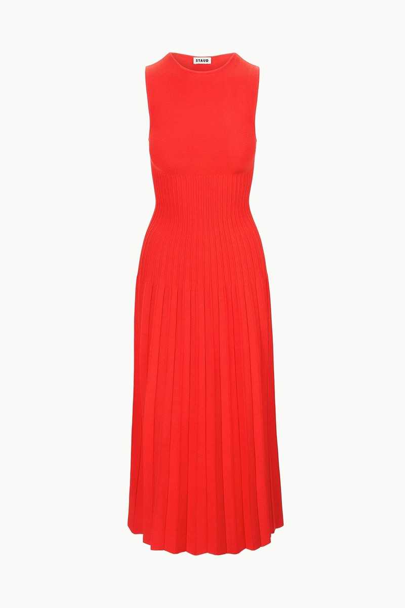 STAUD ELYSE DRESS CAYENNE - 1