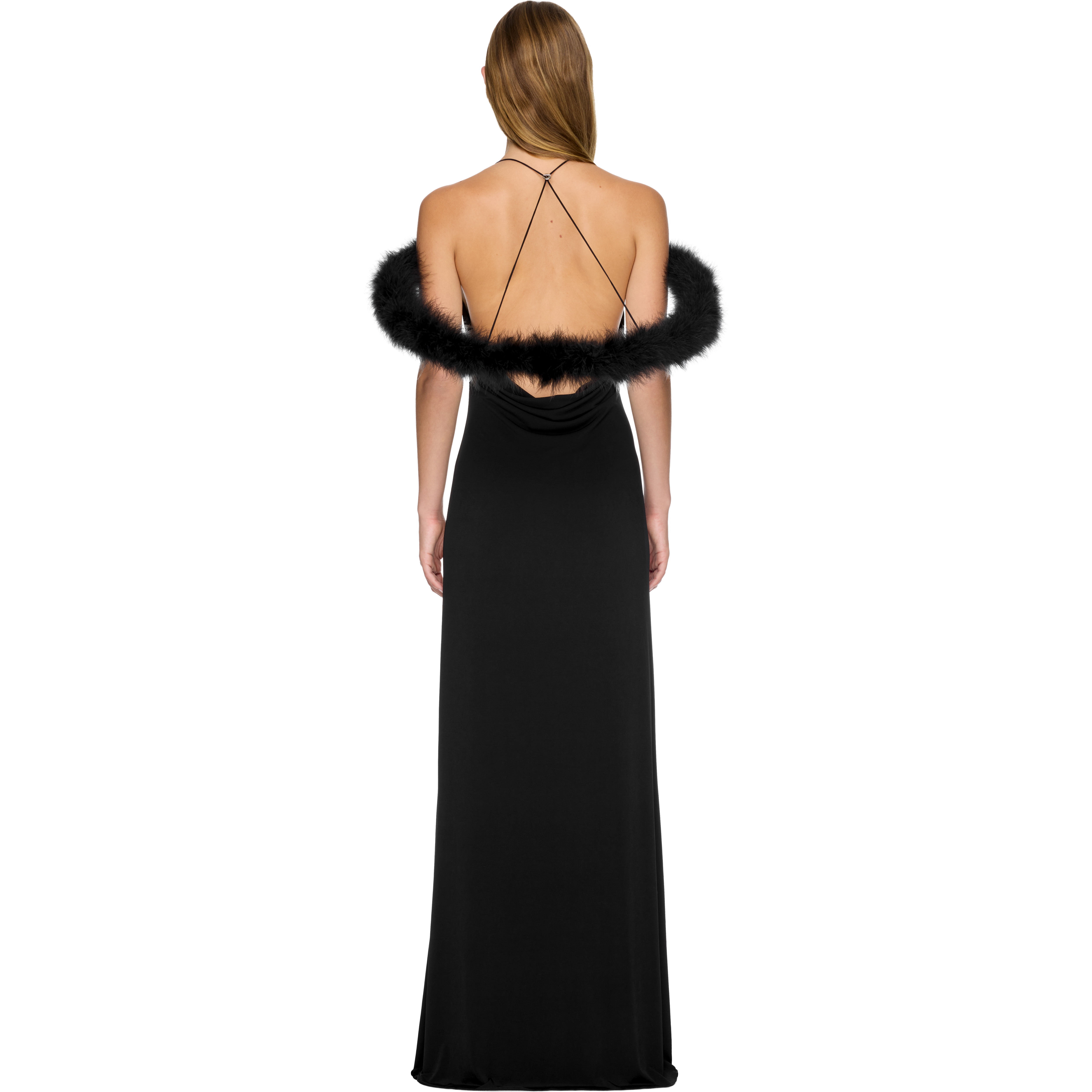 Boa Halo Long Dress - 3