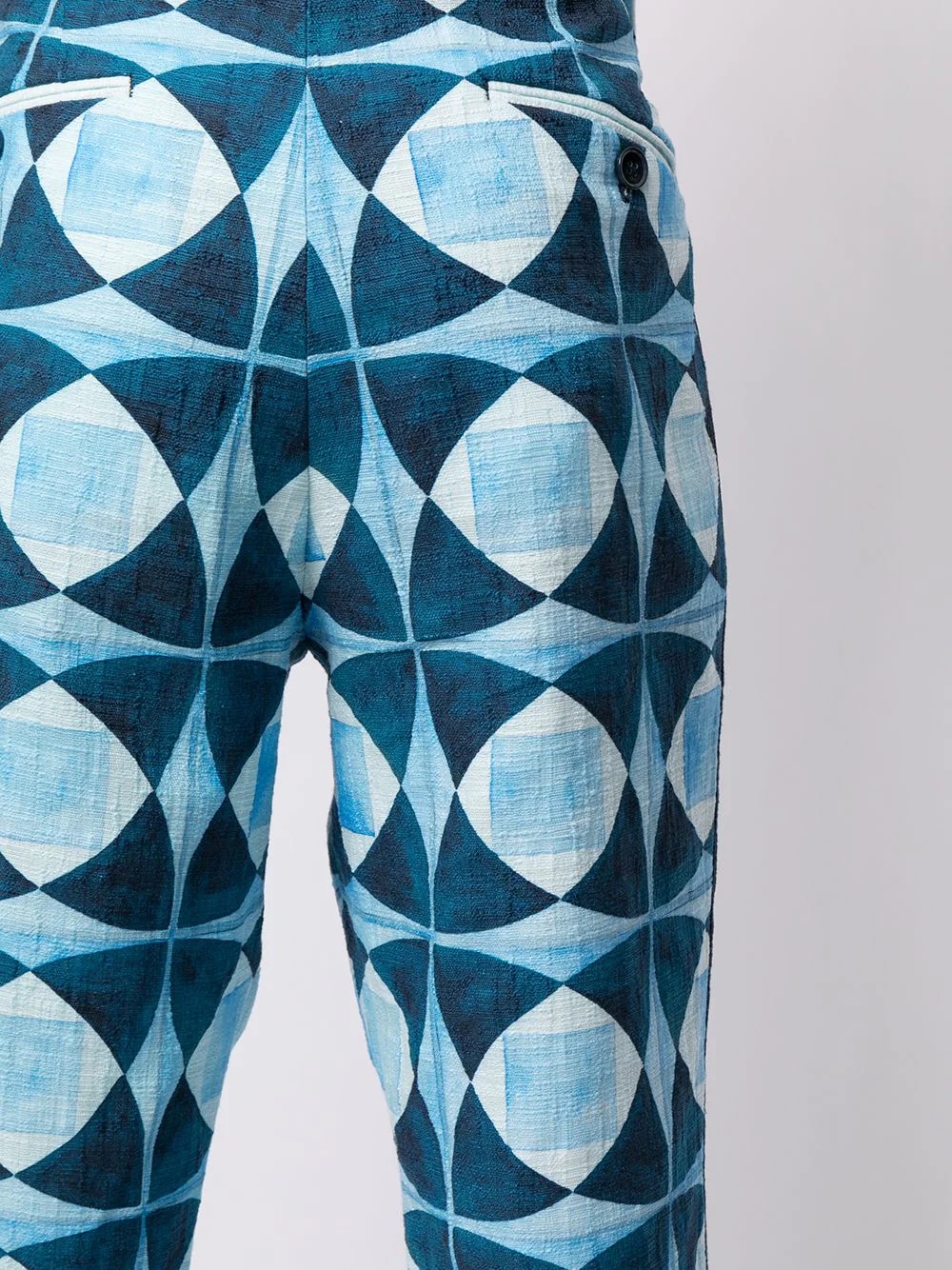 Majolica-print straight-leg trousers - 5