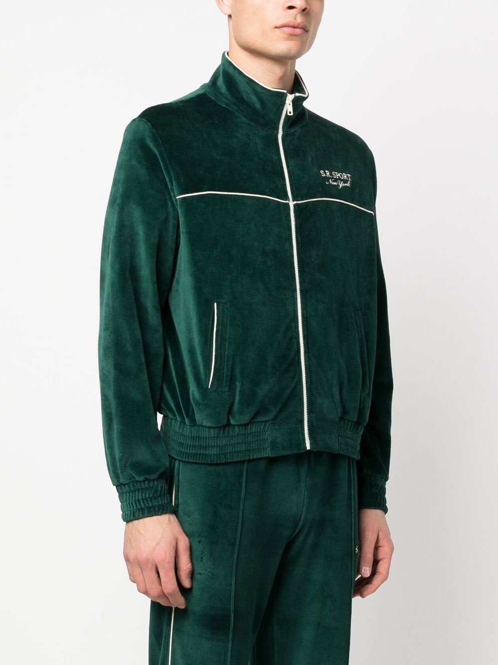 logo-embroidered zipped sweatshirt - 3