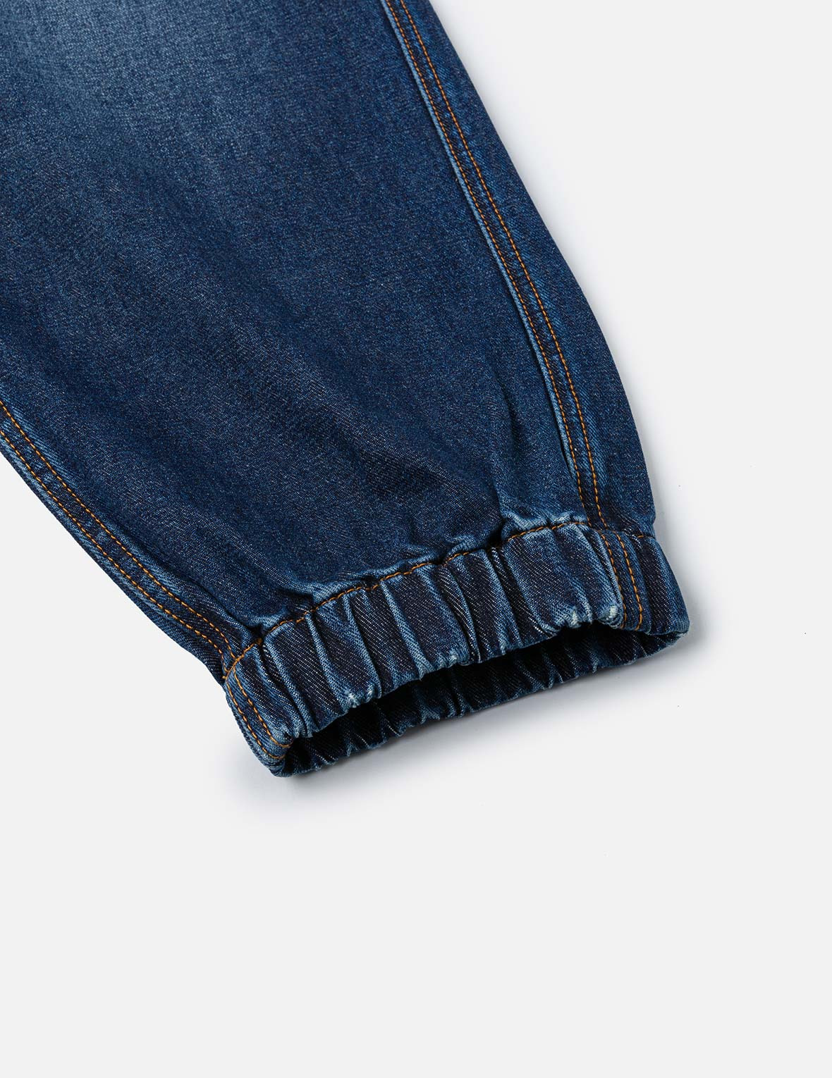 Multi-pocket and Seagull Crane Print Loose Fit Washed Denim Joggers - 11