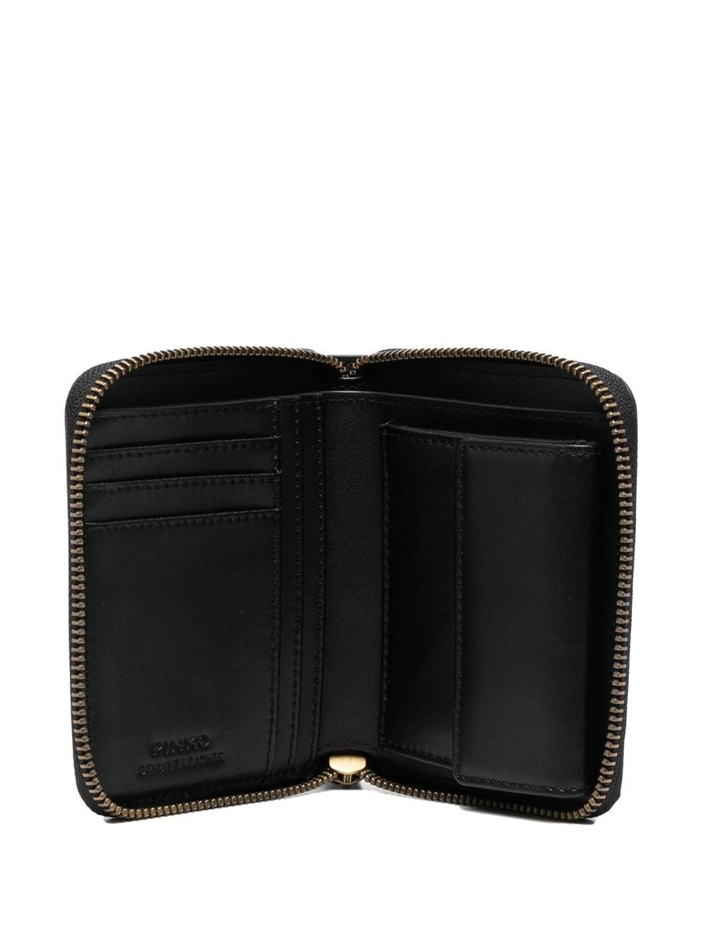 logo-plaque leather wallet - 3