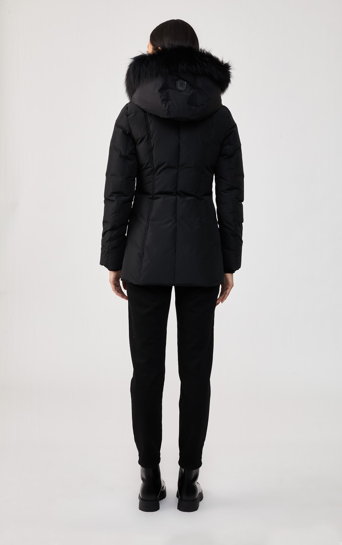 ADALI down coat with signature silverfox fur collar - 8