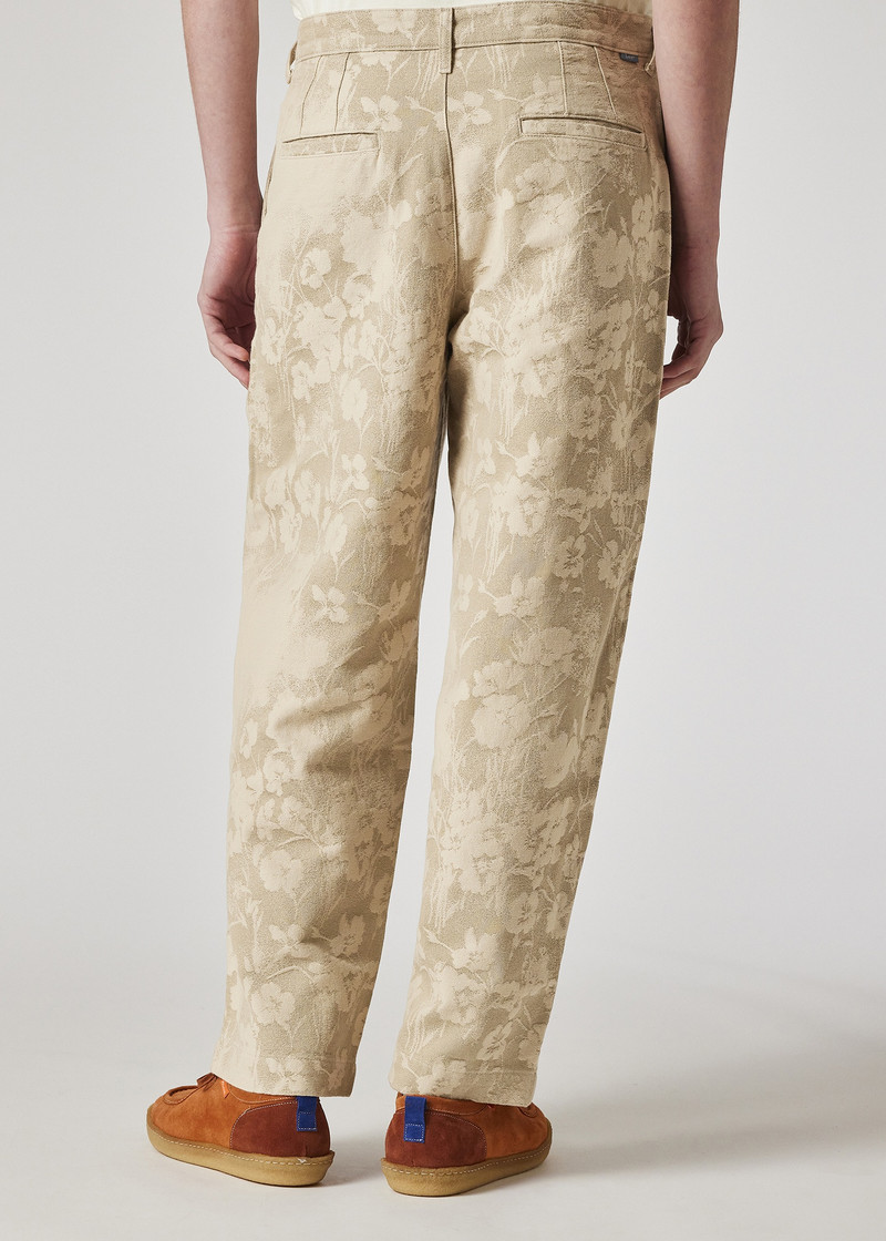 Paul Smith + Lee® Beige Jacquard Tapered Trousers 5