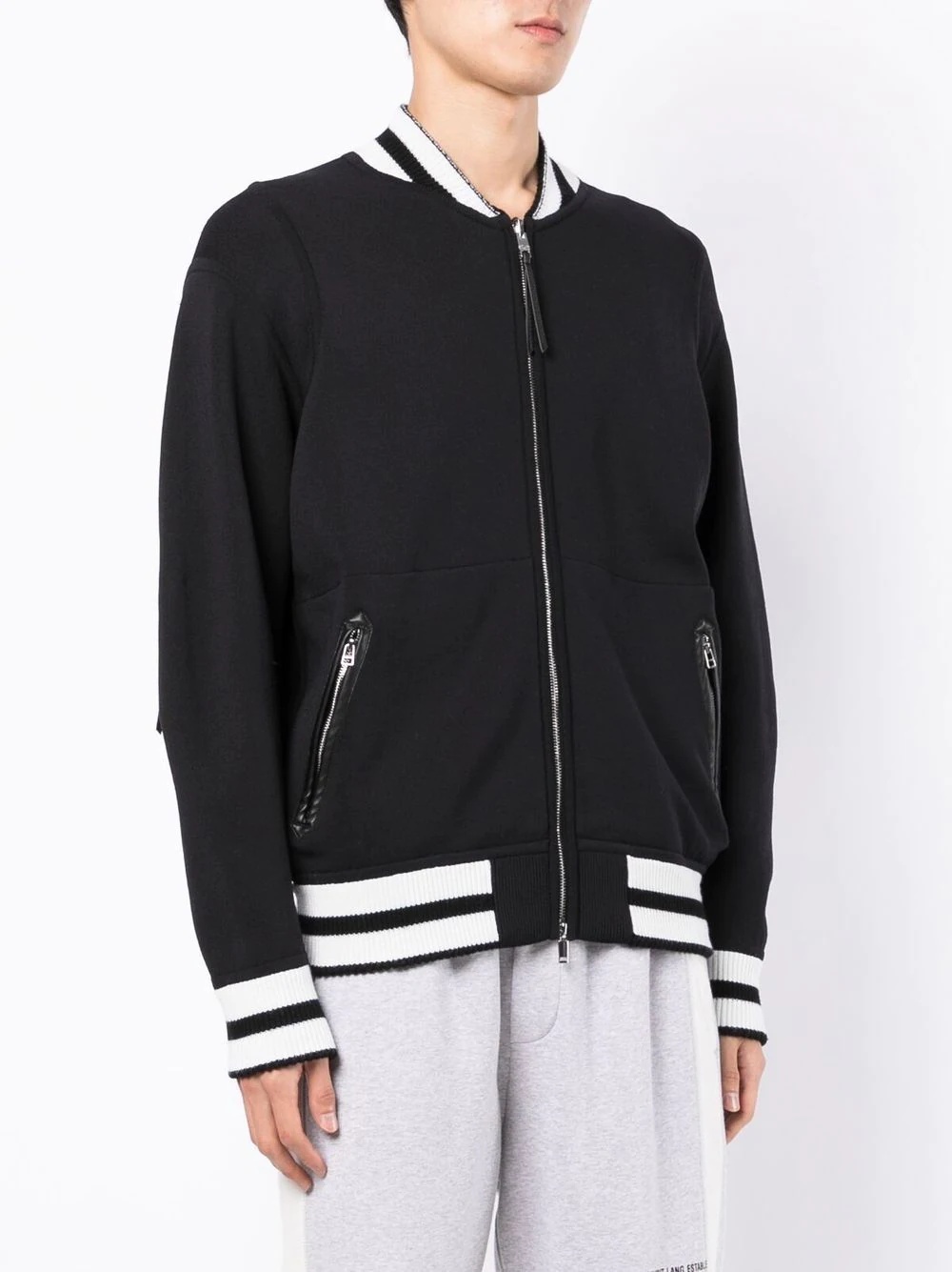 reversible zip-sleeve varsity jacket - 3