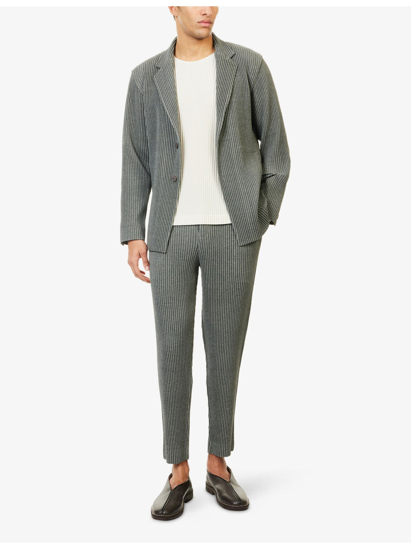 ISSEY MIYAKE Wool Like Light Pleated Knitted Trousers outlook