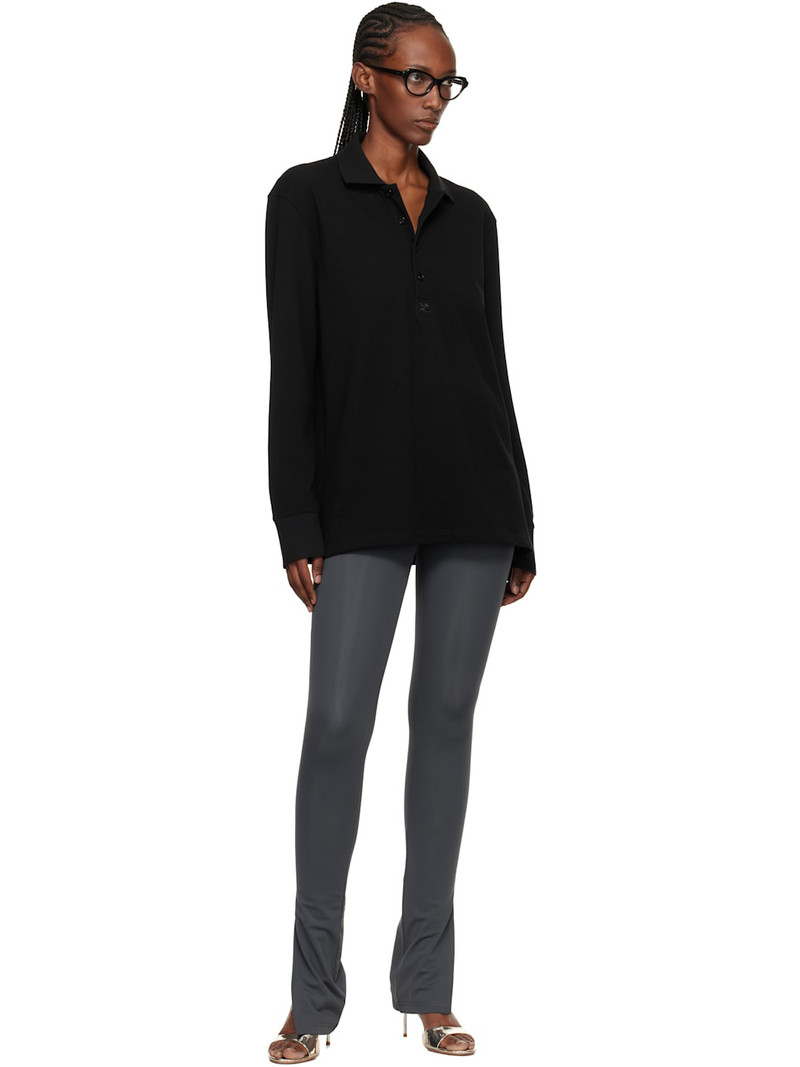 courrèges Black Oversized Polo outlook