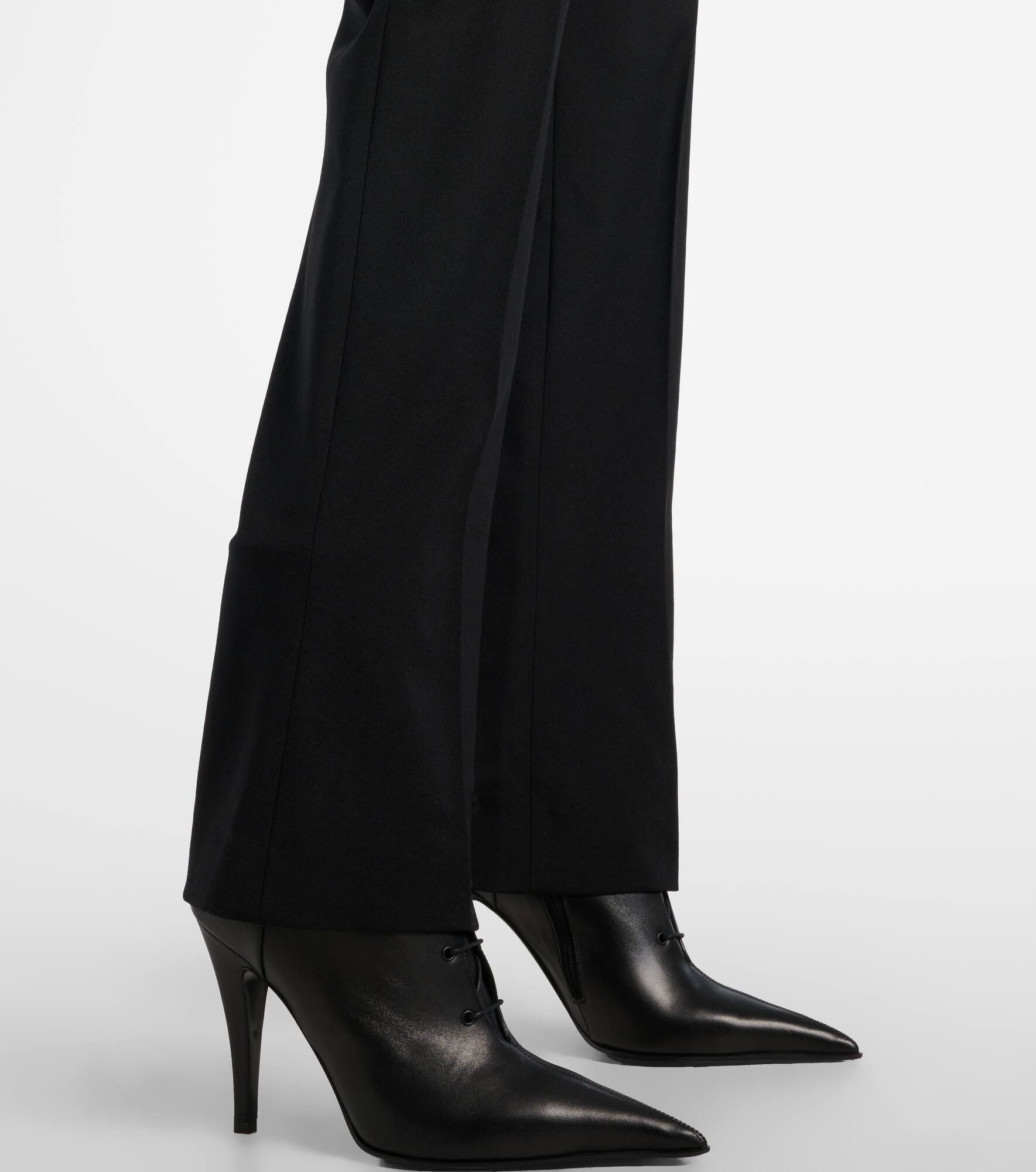 Wool gabardine suit pants - 5