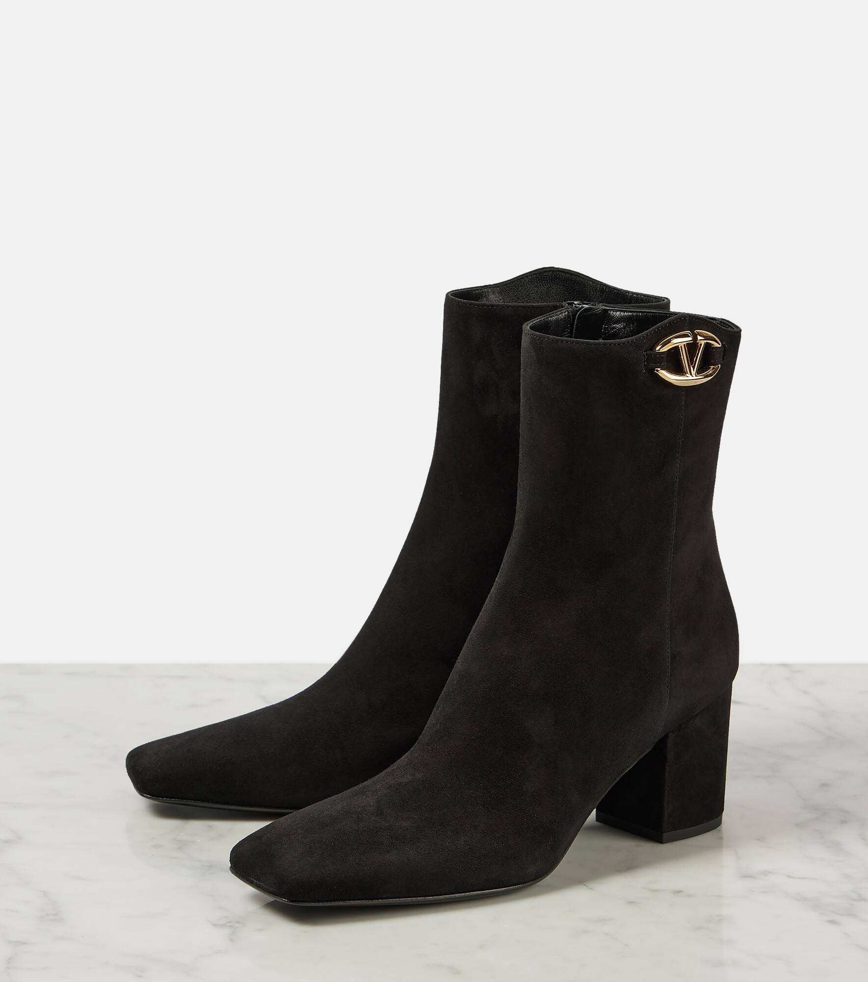 VLogo The Bold Edition suede booties - 5