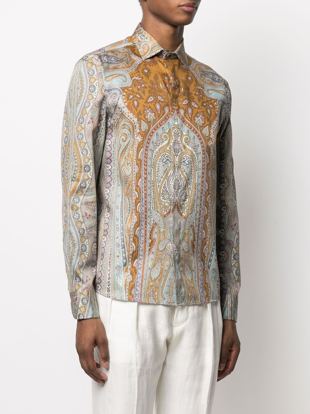 paisley pattern long-sleeve shirt - 3