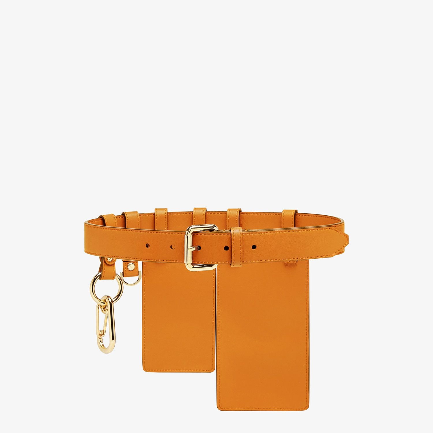 Orange leather belt - 2