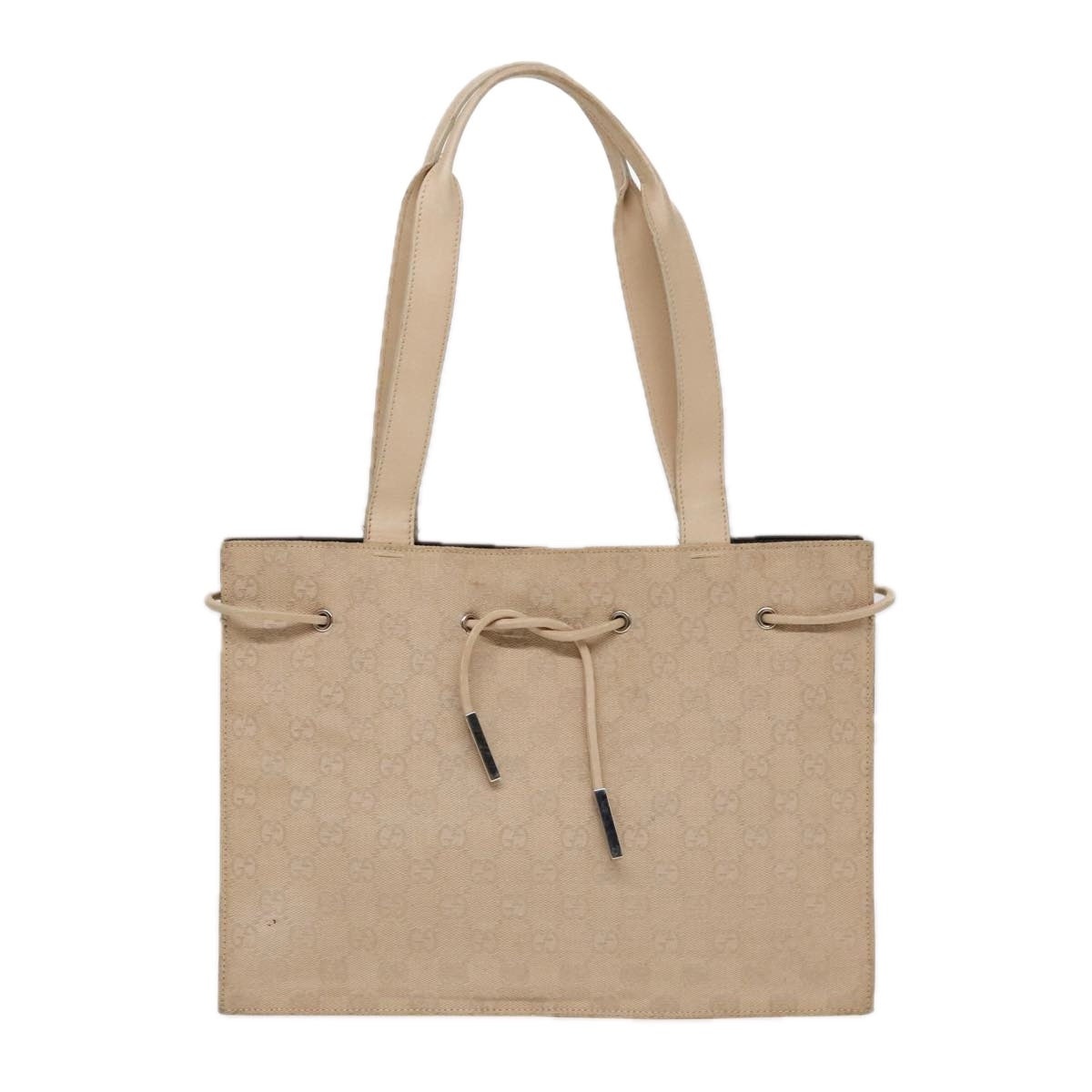 GUCCI GG Canvas Tote Bag Beige Silver 002 002 - 13