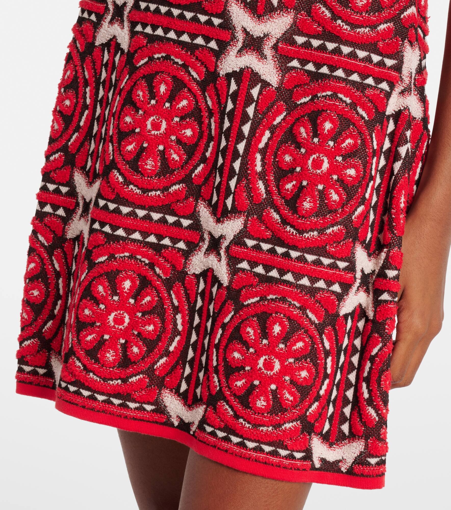 Sole Star cotton-blend jacquard minidress - 5