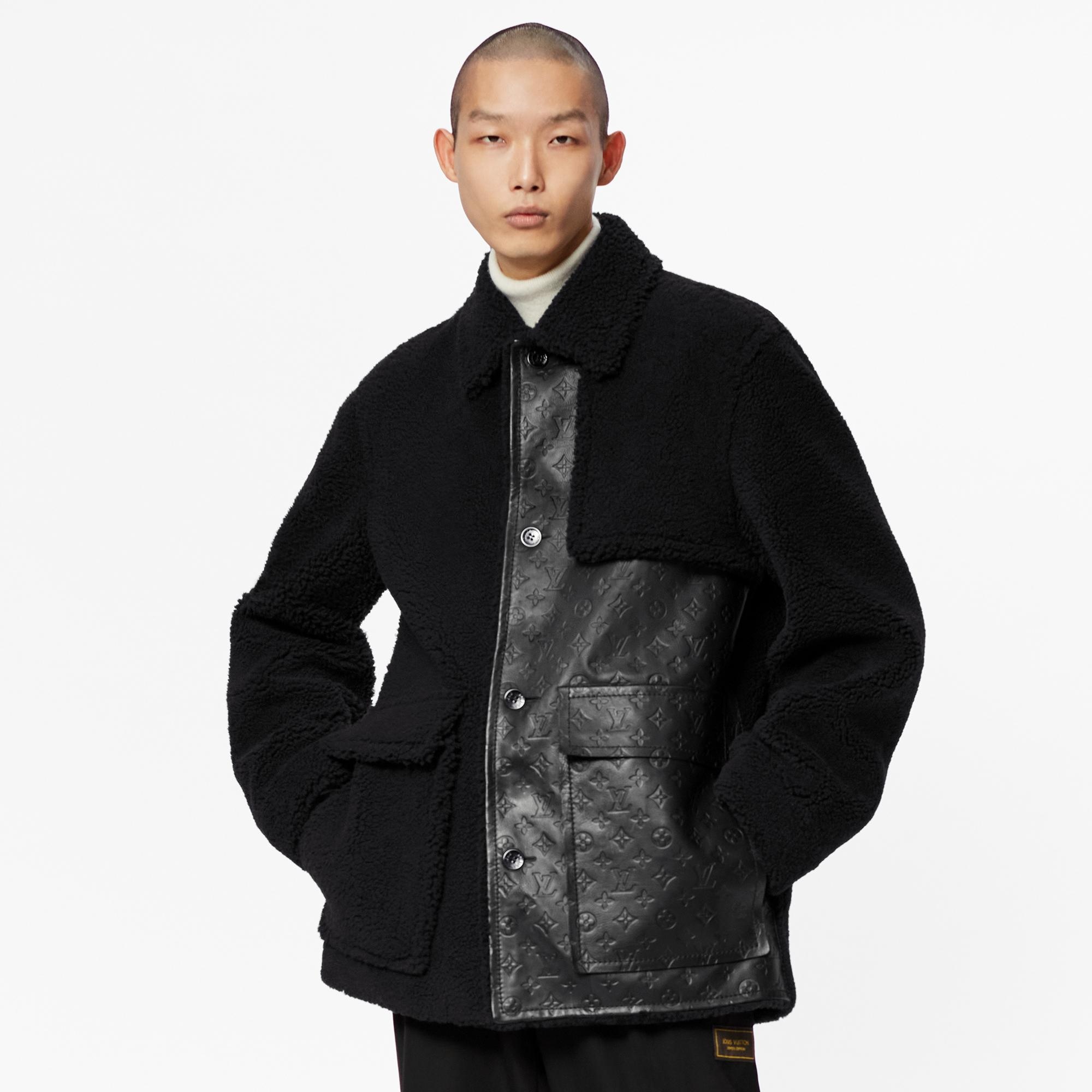 Shearling and Monogram Leather Business Coat - 3