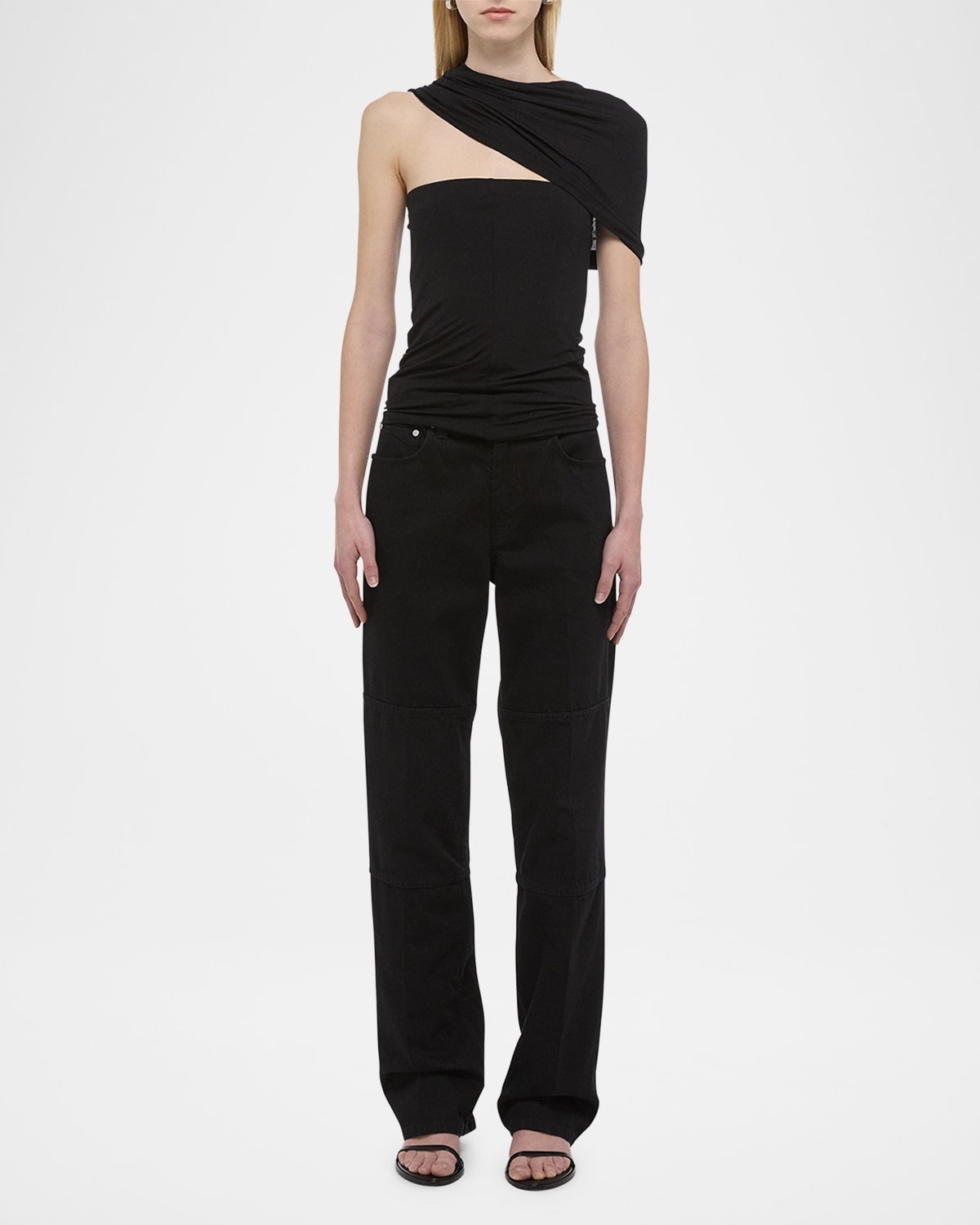 Cloud Jersey Asymmetric Sash Top - 4