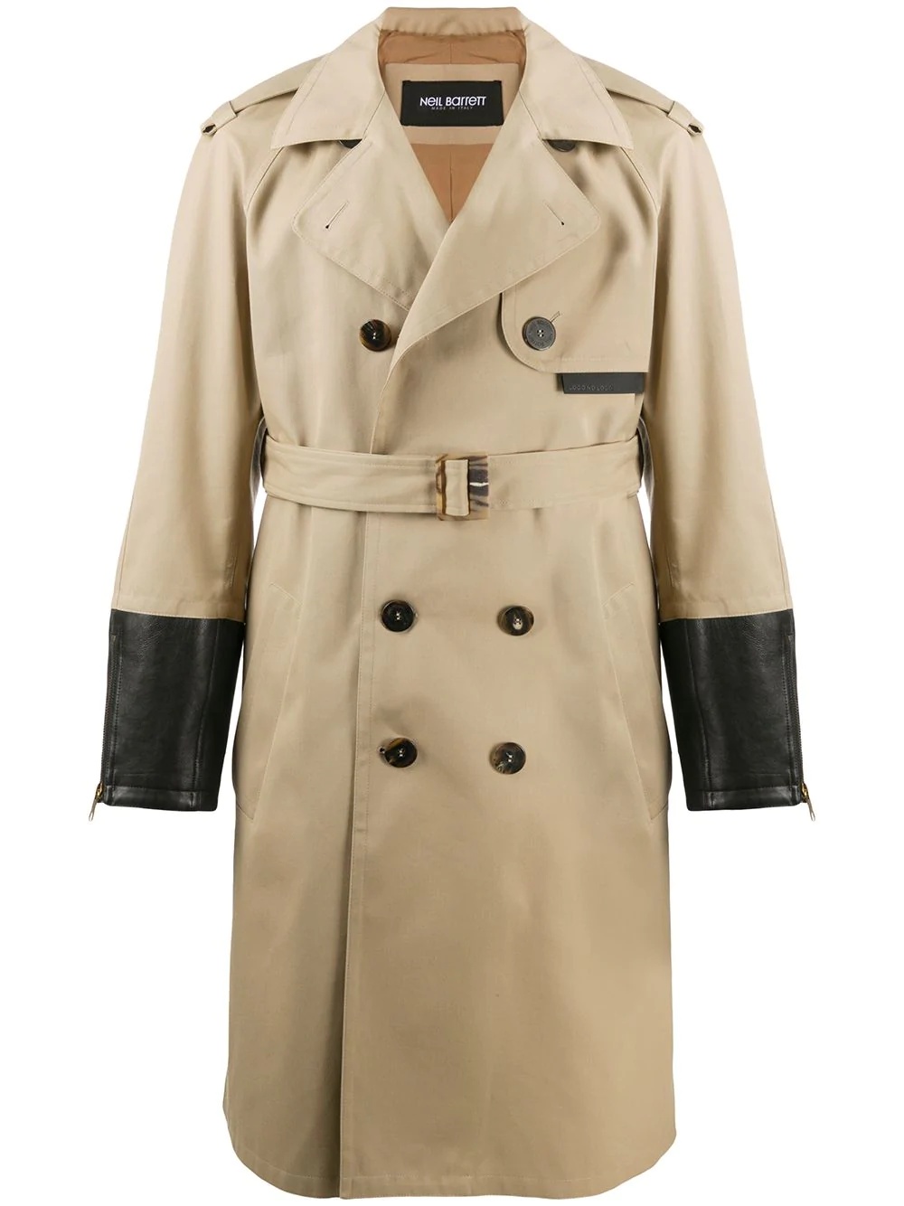 belted trench coat - 1