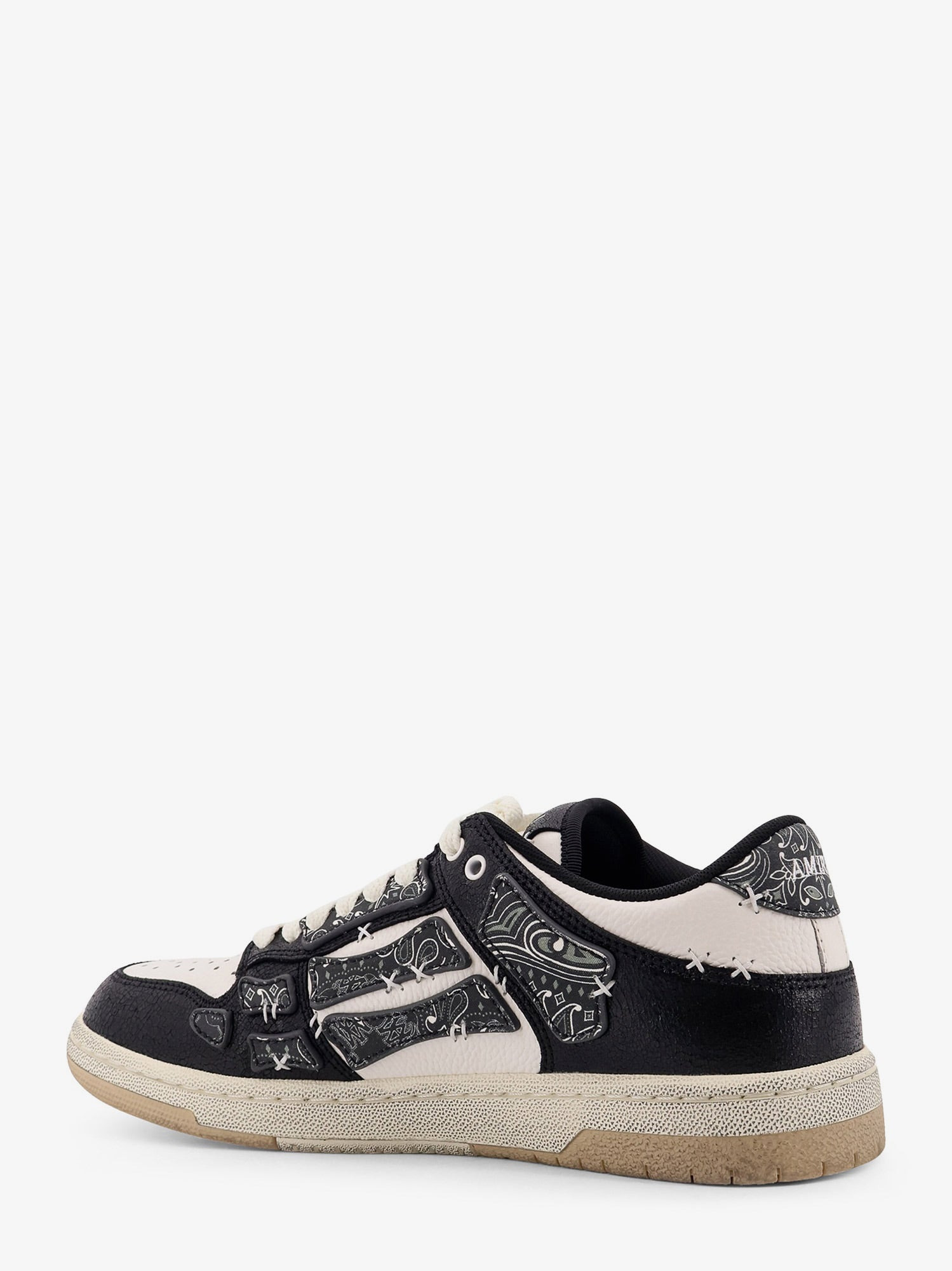 Amiri Men Bandana Skel Top Low Leather Low-Top Sneakers - 4