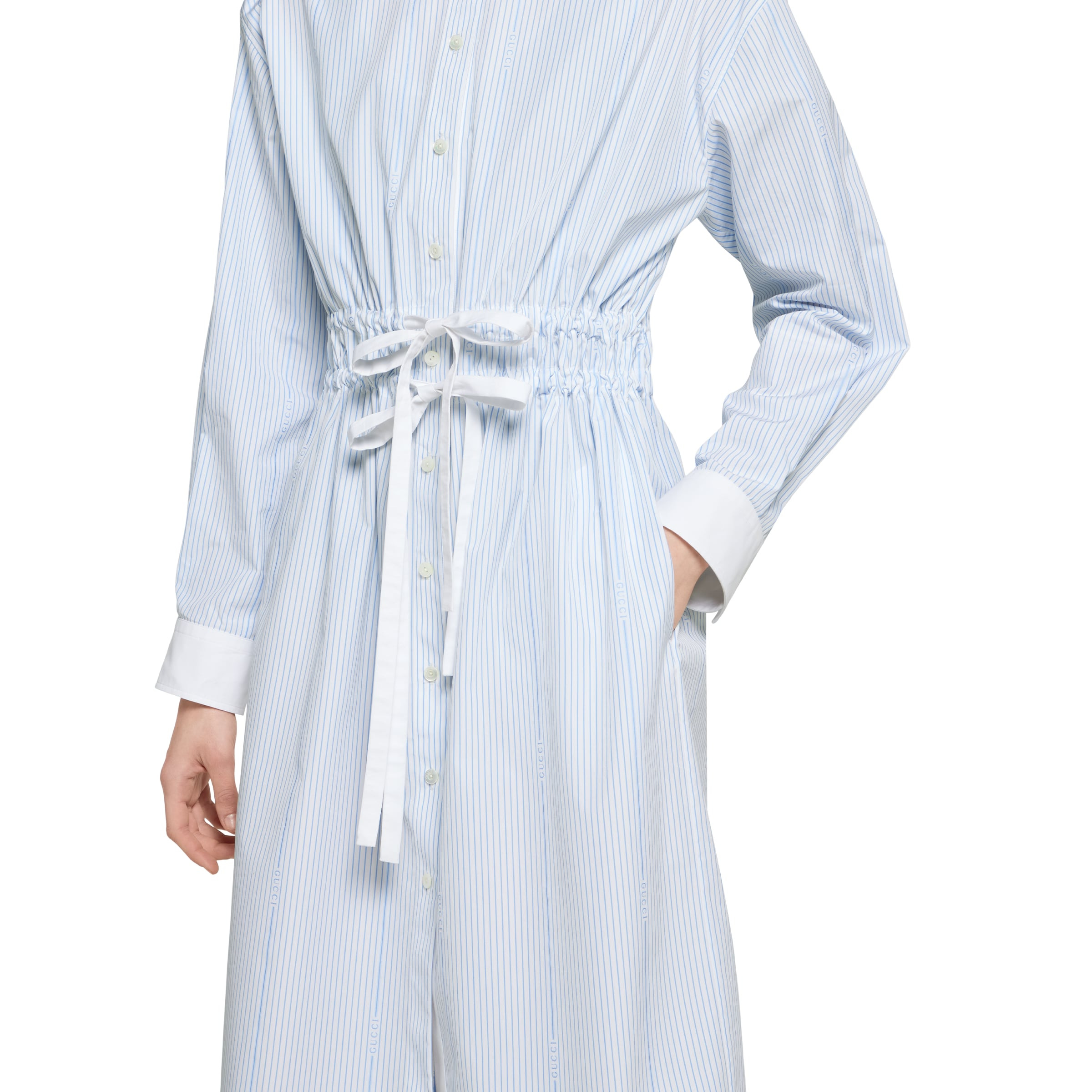 Gucci cotton fil coupé shirt dress - 5